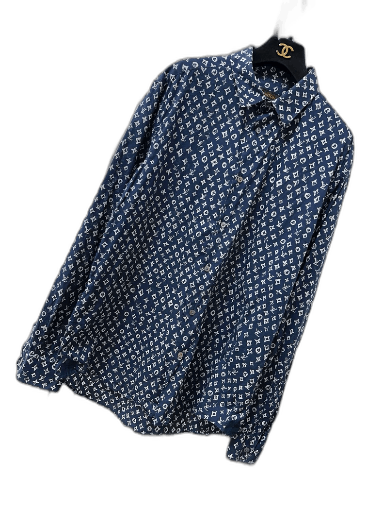 Louis Vuitton LOUIS VUITTON Monogram Long Sleeve Shirt- Size XXS / US 00 / IT 34 - 1 Thumbnail