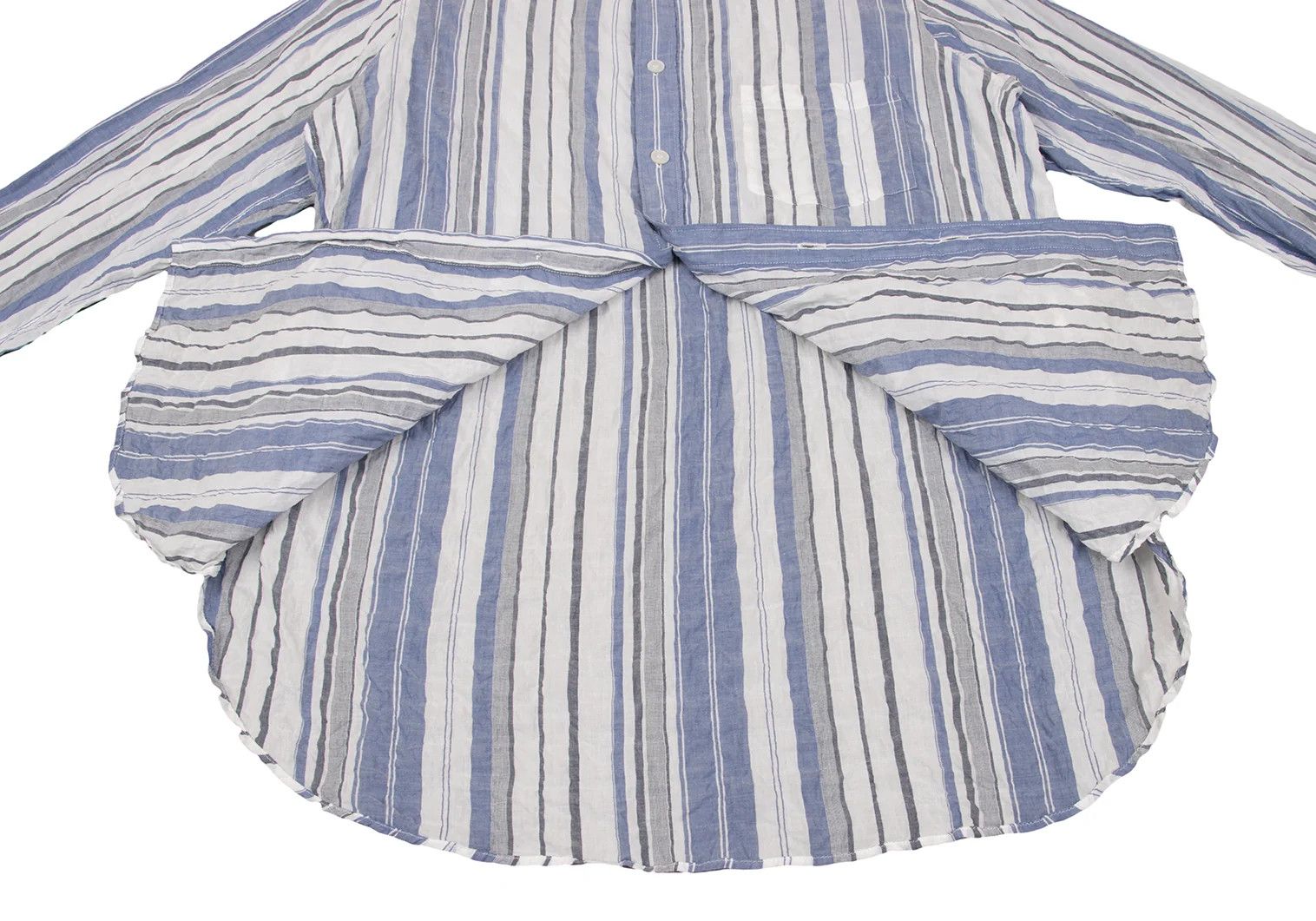 Yohji Yamamoto Yohji Yamamoto Striped Button-Down Shirt Size US M / EU 48-50 / 2 - 11 Thumbnail