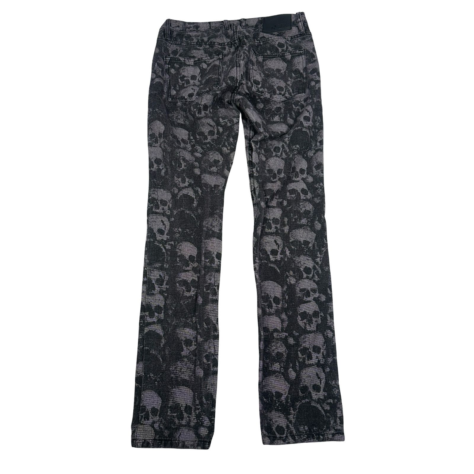 Rude Xxx Rude Skull AOP Skinny Jeans Men 30x32 Black Denim Dark Size US 30 / EU 46 - 2 Thumbnail