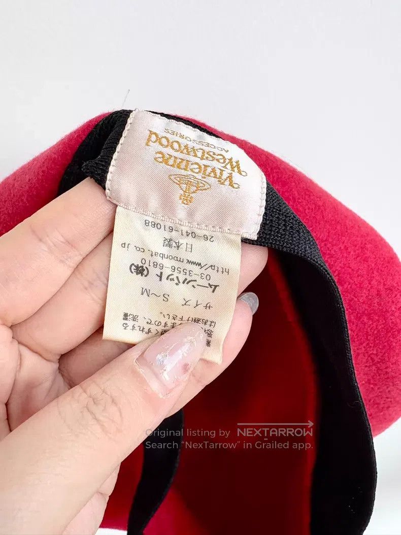 Vivienne Westwood Vivienne Westwood Red Studs Big Saturn Beret Size ONE SIZE - 4 Thumbnail