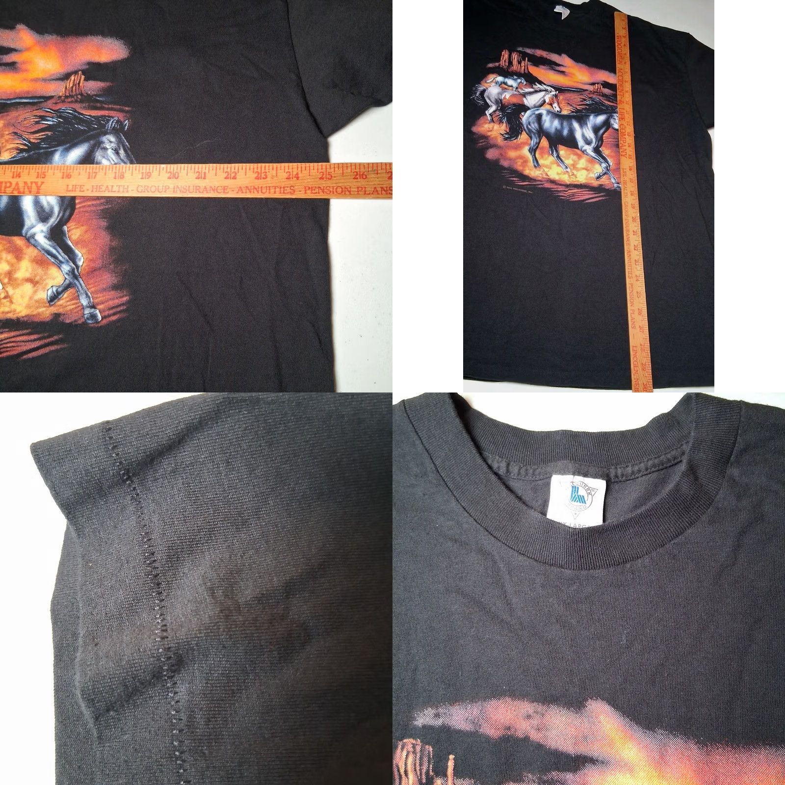 Vintage VINTAGE Holoubek Plus T-Shirt Horse Shirt 2XL Black Cotton Short Sleeve Crew Neck Single Stitch Hem Mens Size US XXL / EU 58 / 5 - 8 Thumbnail