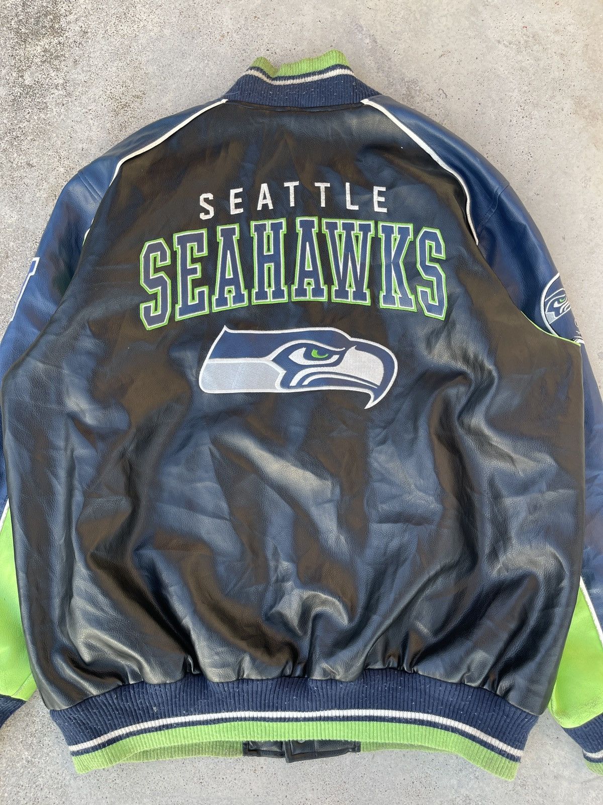 NFL Seattle Seahawks NFL Leather Man Varsity Jacket Size US XXL / EU 58 / 5 - 13 Thumbnail