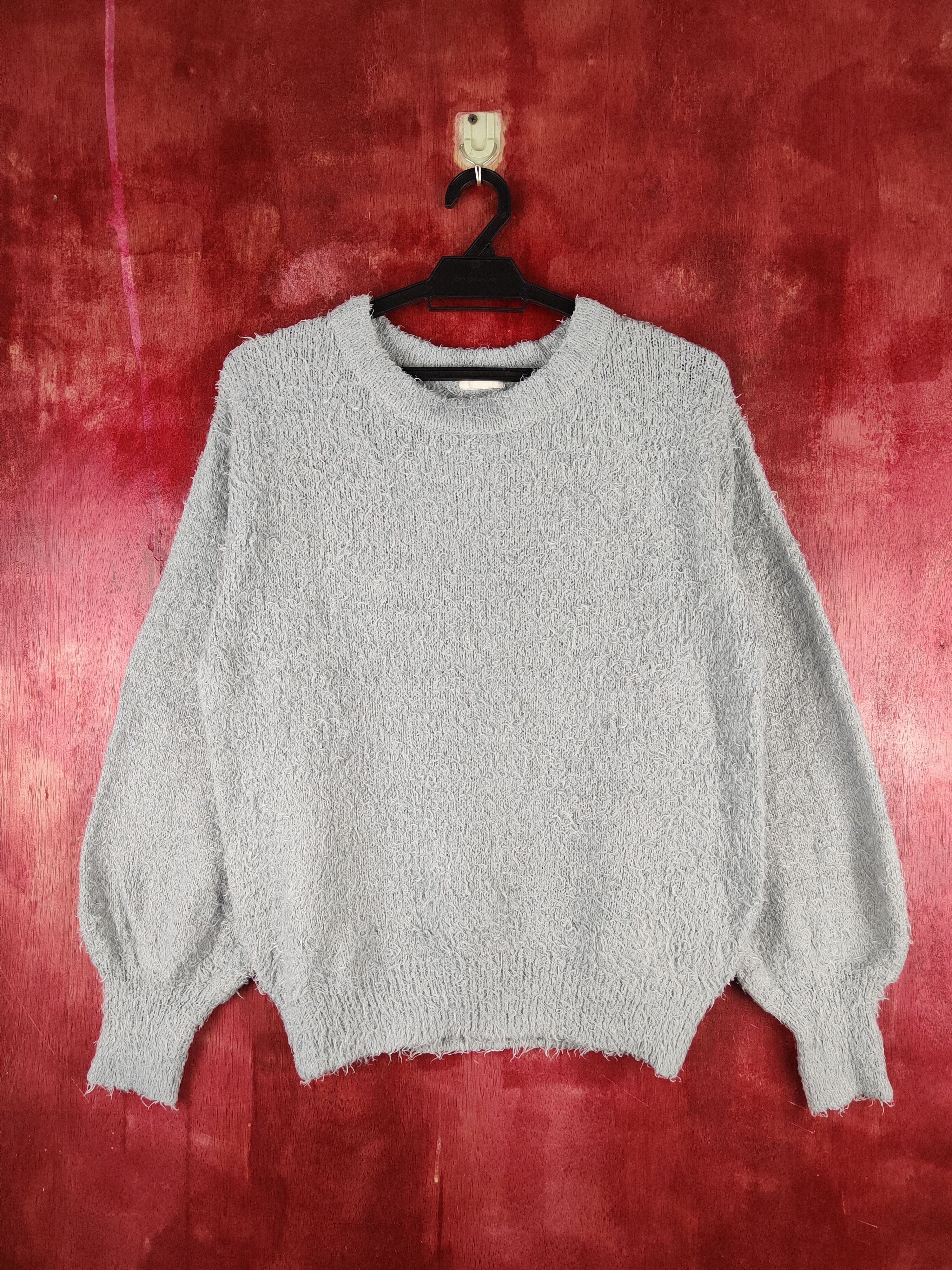 GU GU Dark Gray Shag Shaggy Fur Mohair Knitwear #S1266 Size M / US 6-8 / IT 42-44 - 1 Thumbnail