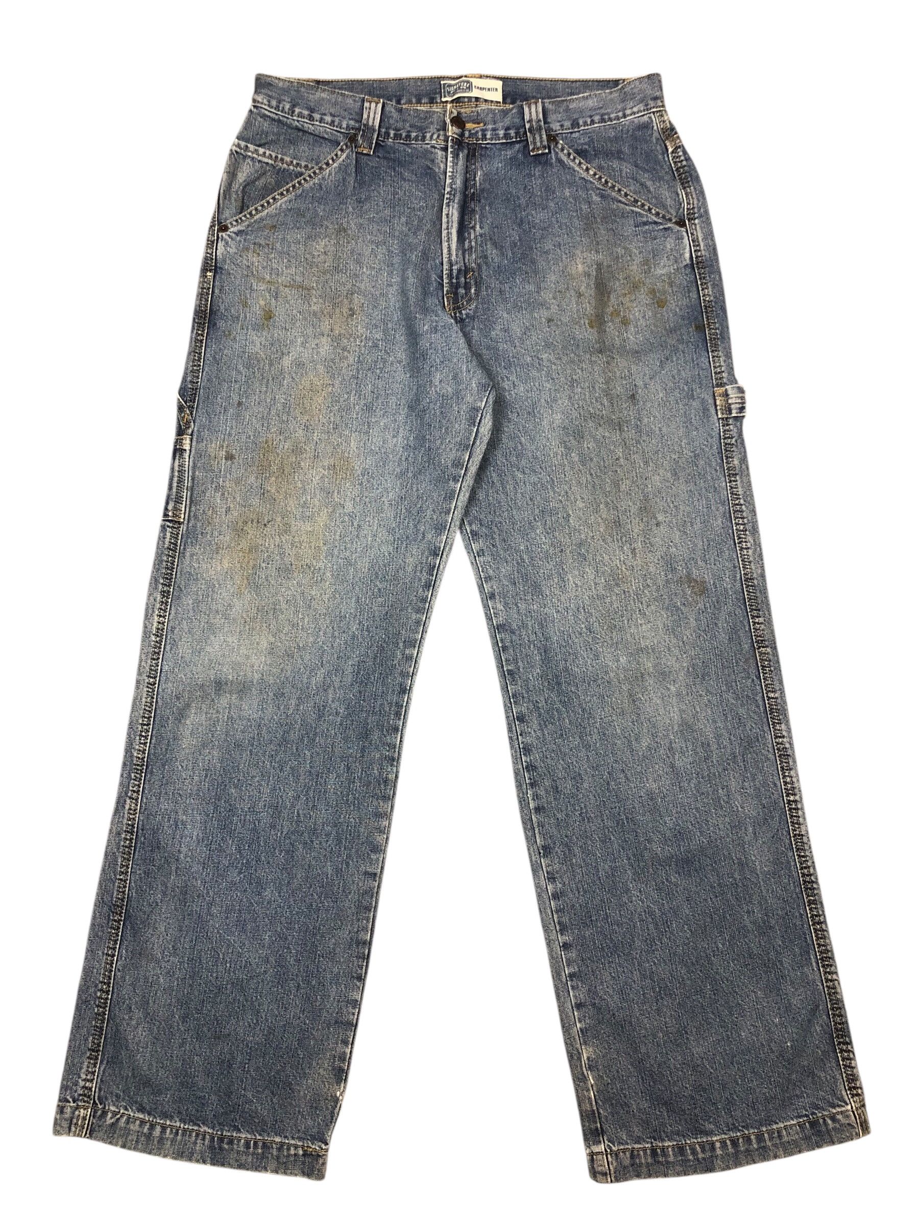 Levi's Vintage 90s Archived Levi`s Carpenter Wash Blue Jeans Size US 34 / EU 50 - 1 Thumbnail