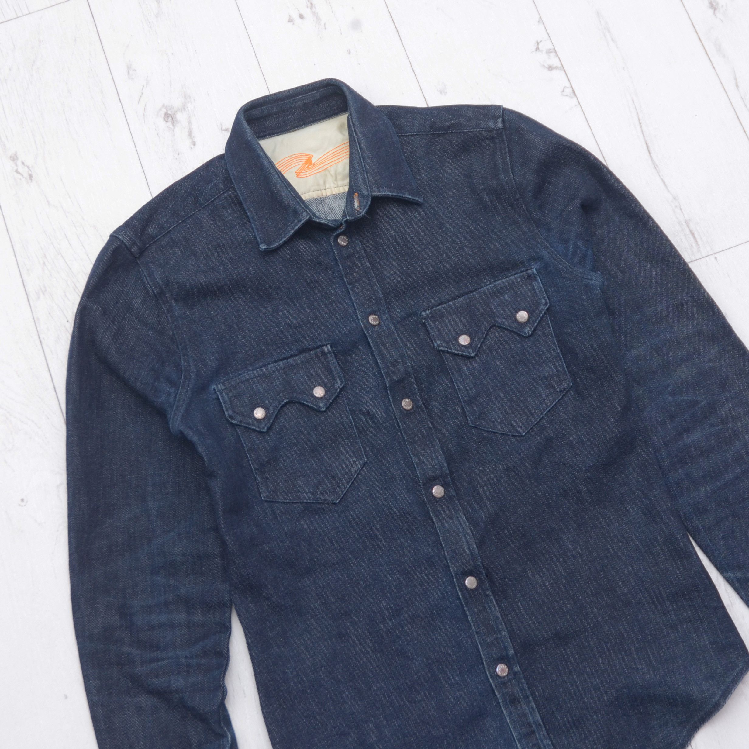 Nudie Jeans Nudie Jeans Overshirt Jeans Shirts SLIM Size XS-S Y2K Unisex Size US XS / EU 42 / 0 - 2 Thumbnail