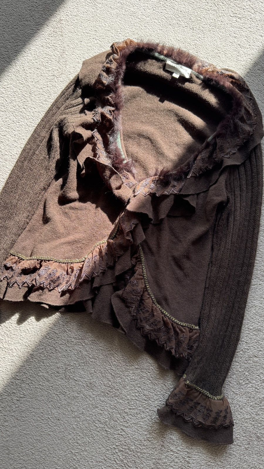 Le Grande Bleu (L.G.B.) LGB Issey Miyake Vibe Avant Garde Japan Fur Mohair Cardigan Size M / US 6-8 / IT 42-44 - 2 Thumbnail
