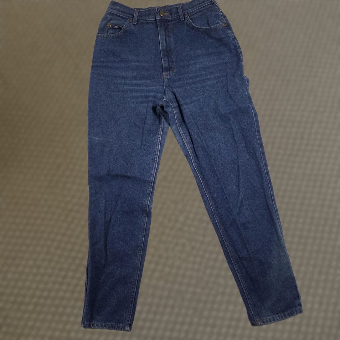 Lee VINTAGE Lee Jeans Womens 14 Blue Relaxed Tapered Medium Wash Denim Pants 90s Size 36" / US 14 / IT 50 - 1 Thumbnail
