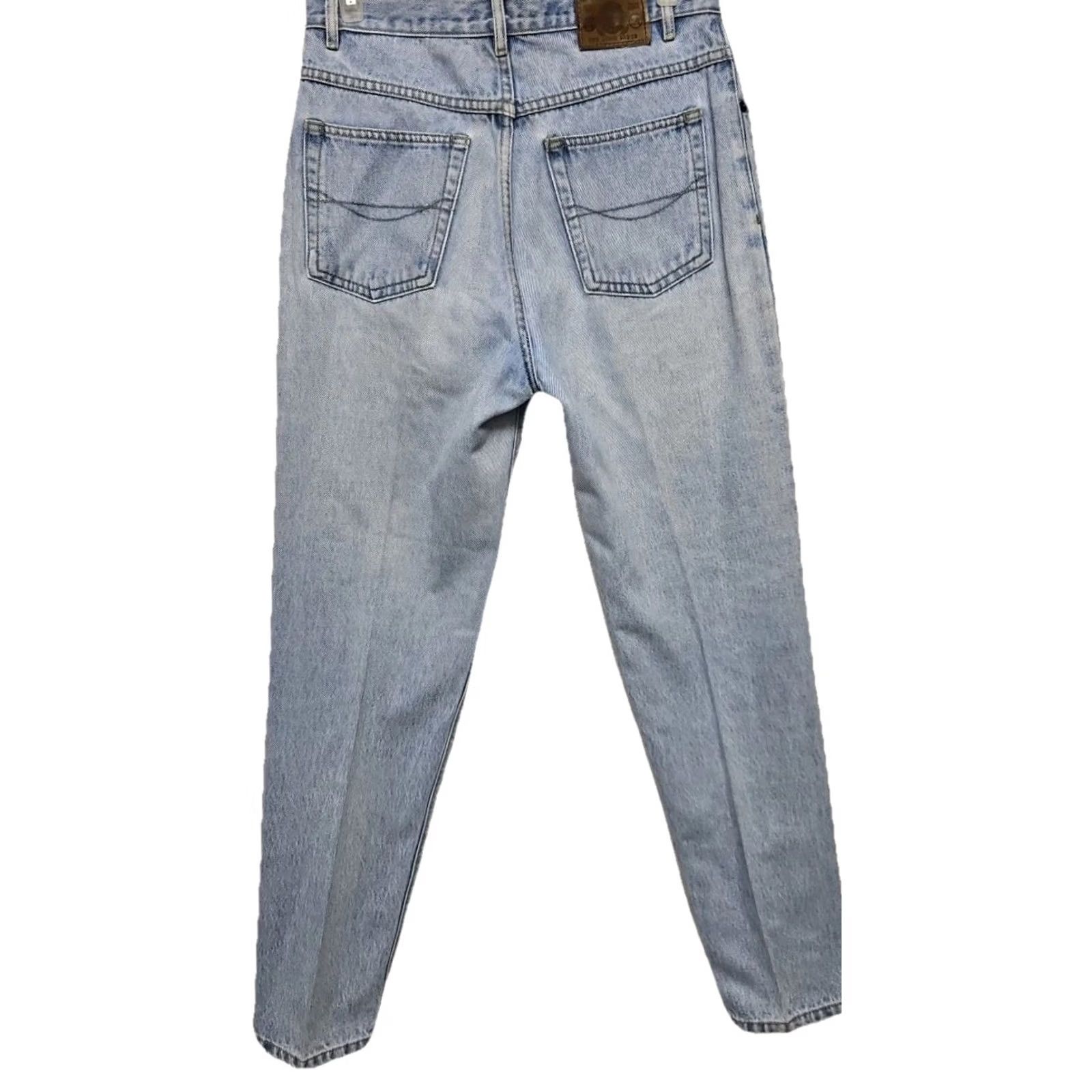 Bugle Boy VINTAGE Bugle Boy High Rise Tapered Jeans Women 10 Blue Denim 80s 90s Slim Cotton Zip Button Size 32" / US 10 / IT 46 - 6 Thumbnail