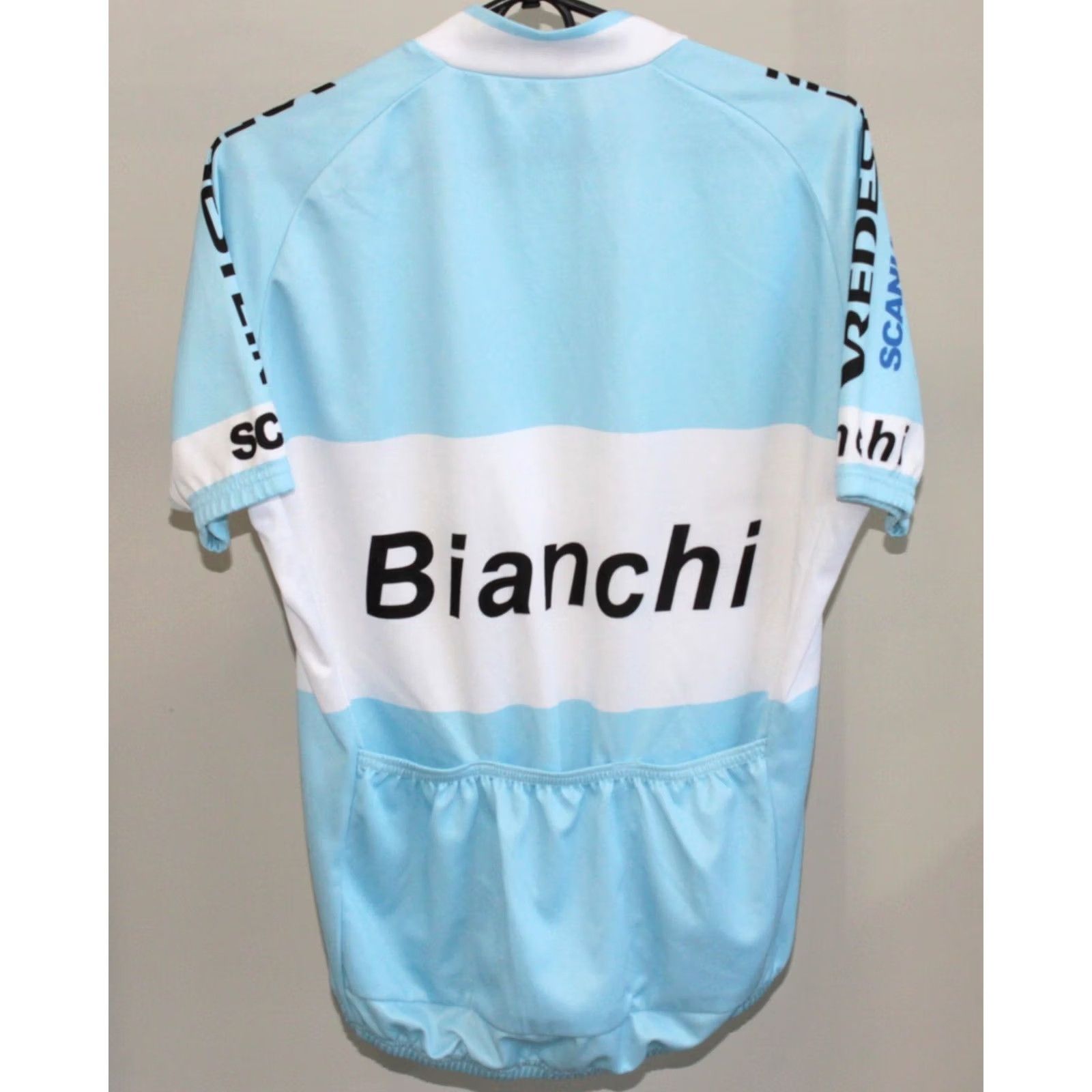 Vintage Bianchi mens blue cycling riding shirt Size XL Size US XL / EU 56 / 4 - 4 Thumbnail