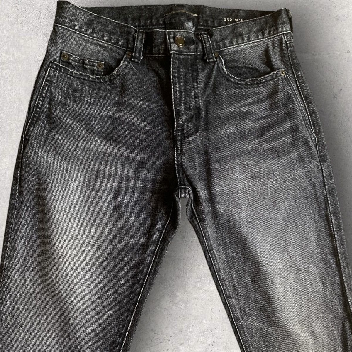 Saint Laurent Paris Fall17 Back Logo Embroidered Jeans Size US 27 - 3 Thumbnail