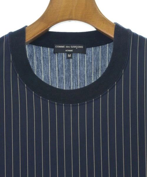 Comme des Garcons Homme T-Shirts Stripes Short Sleeve Crewneck Cotton Navy x White Size US M / EU 48-50 / 2 - 4 Thumbnail