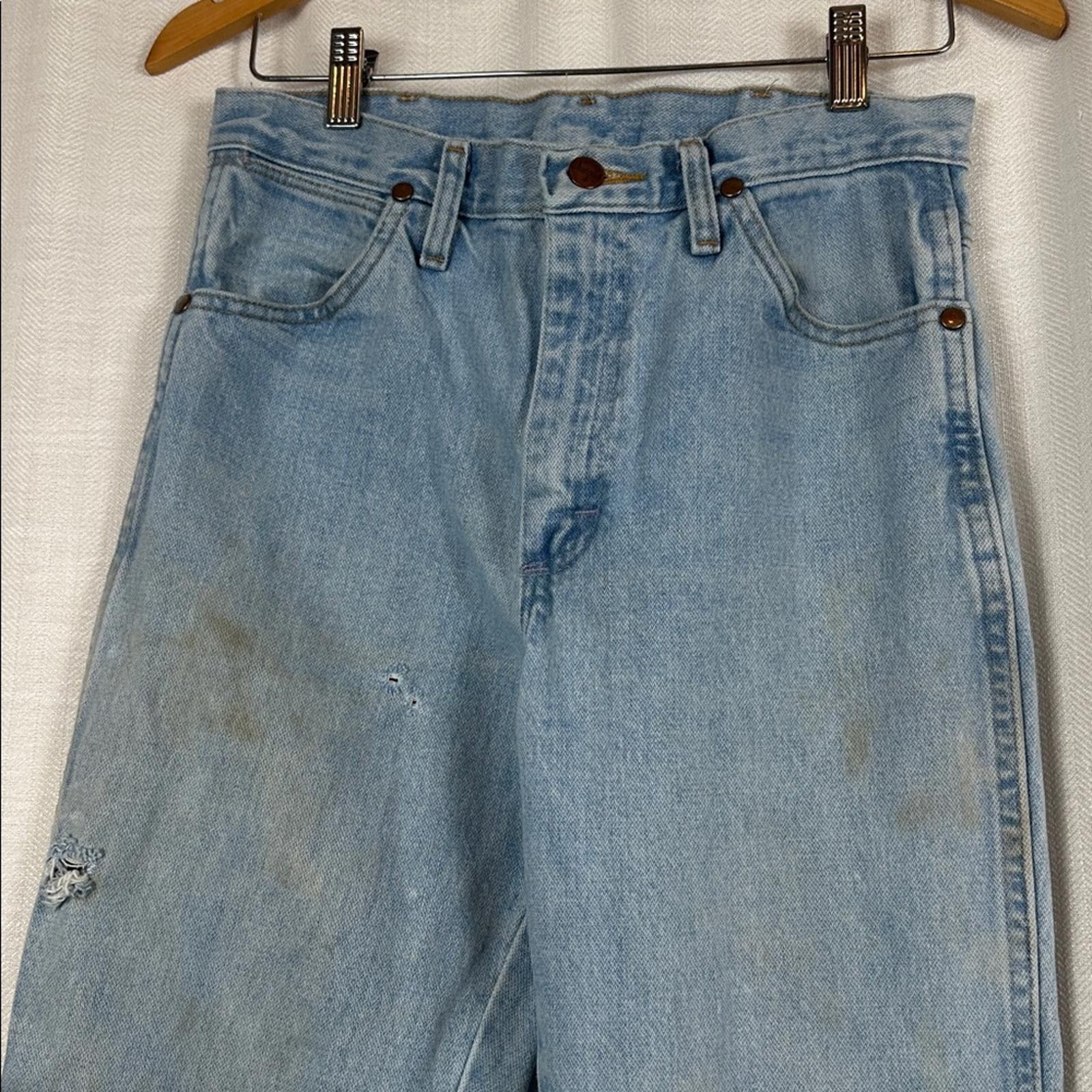 Wrangler 30 x 32 Wrangler Men's Straight Jeans Blue Cowboy Preowned Size US 30 / EU 46 - 4 Thumbnail