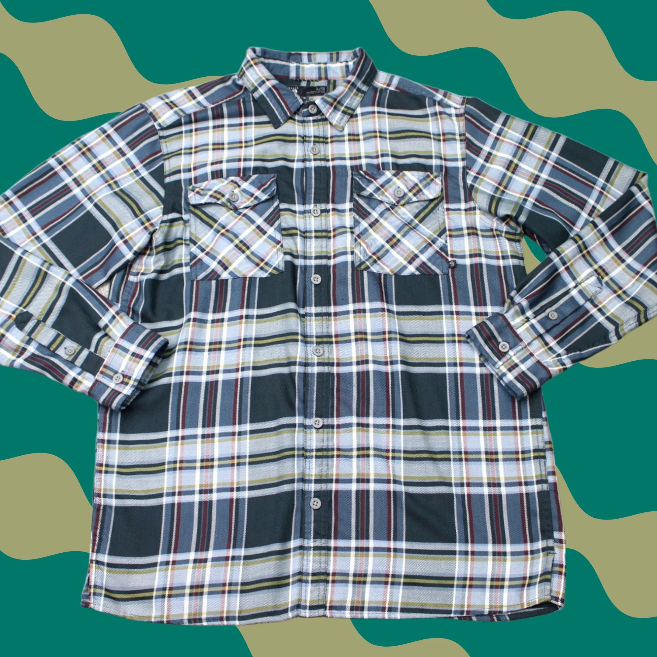 Mountain Hardwear Mountain Hardwear Shirt Mens Large Trekkin Flannel Long Sleeve Button-Up Plaid Green Cotton Polyester Casual Workwear Outdoors Size US L / EU 52-54 / 3 - 1 Thumbnail