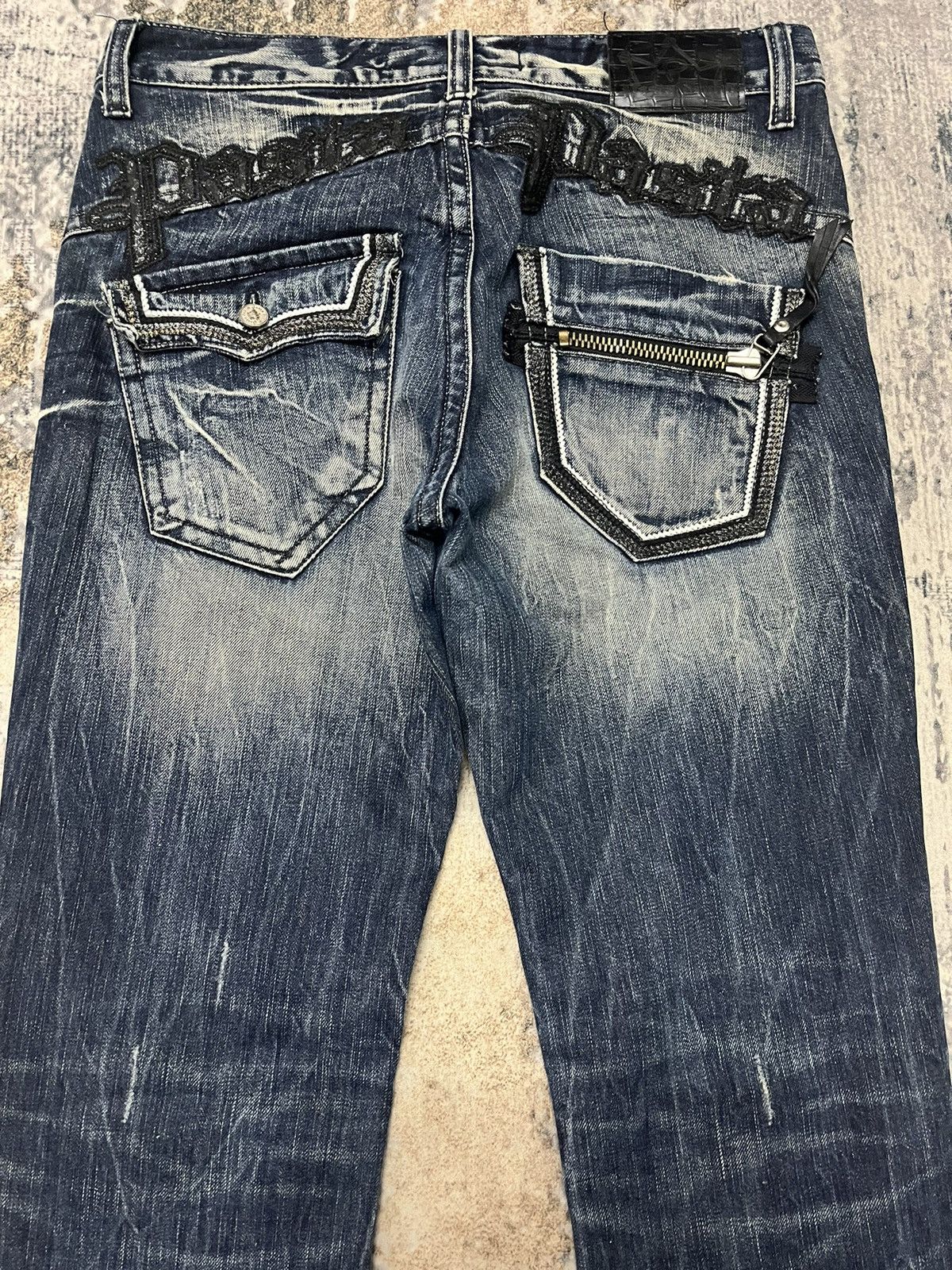 Japanese Brand × Vintage Pasta Denim Embroidered Zipper Pocket Jeans Pant Denim Size US 33 - 7 Thumbnail