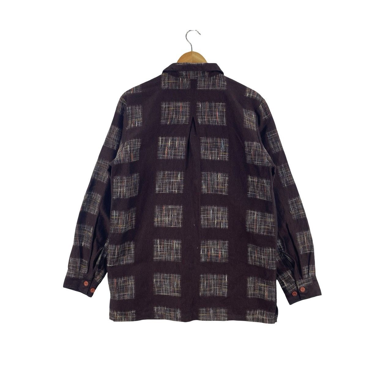 Norbit Vintage NORBIT Textured Plaid Patchwork Button Up Shirt Size US M / EU 48-50 / 2 - 8 Thumbnail