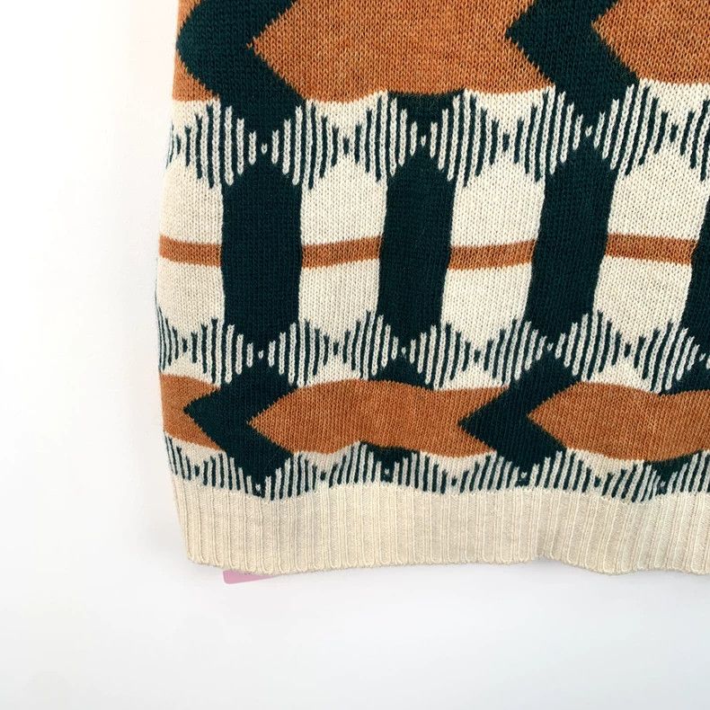Prada PradaColor-blocked diamond-shaped plaid inlaid wool knitted Size 24" / US 00 / IT 34 - 4 Thumbnail