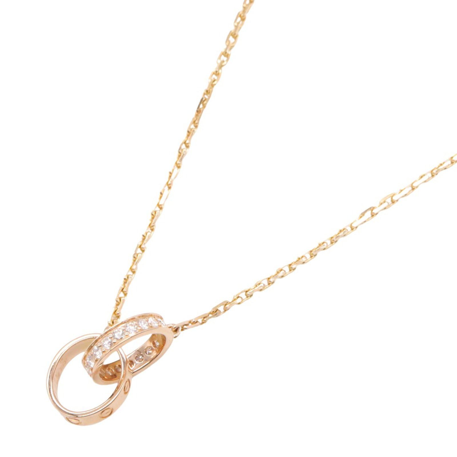 Cartier Cartier Baby Love Diamond Necklace K18Pg (Pink Gold) Clear Size ONE SIZE - 1 Thumbnail