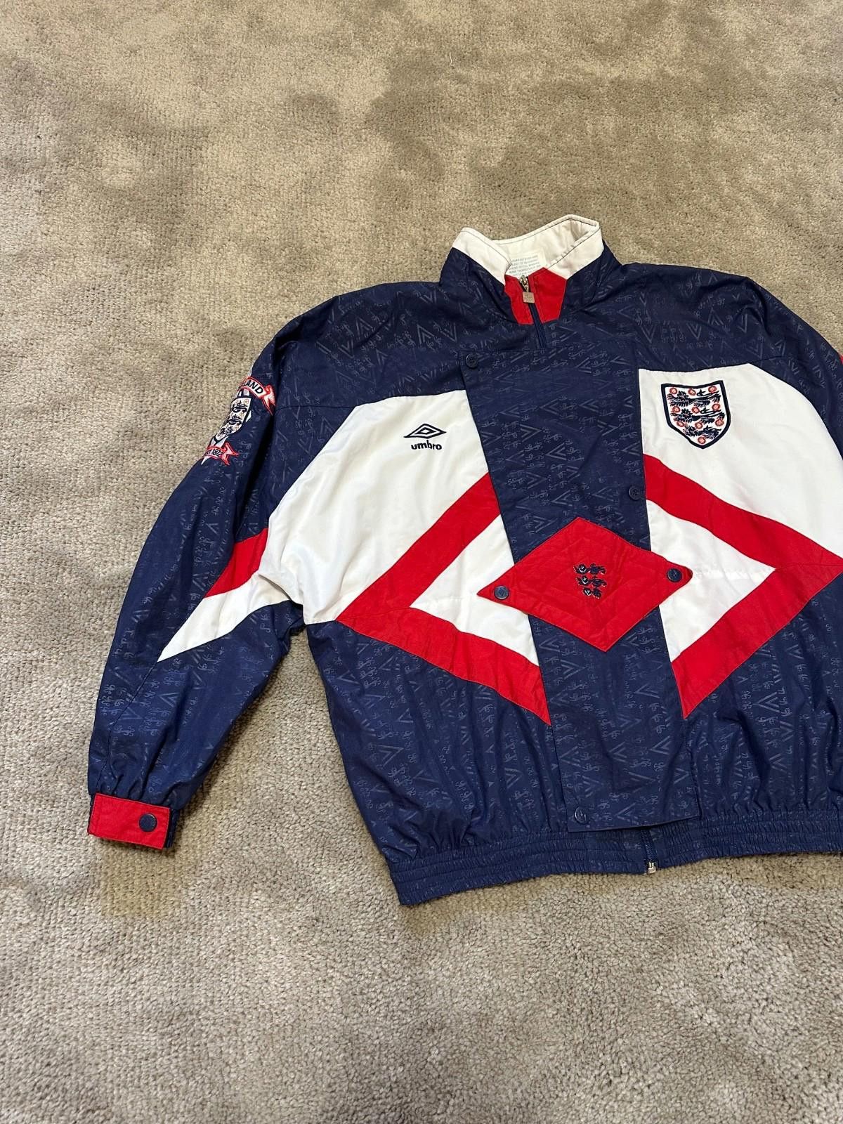 Umbro National Team England 1992 Umbro VTG Football Soccer Jacket Size US L / EU 52-54 / 3 - 2 Thumbnail
