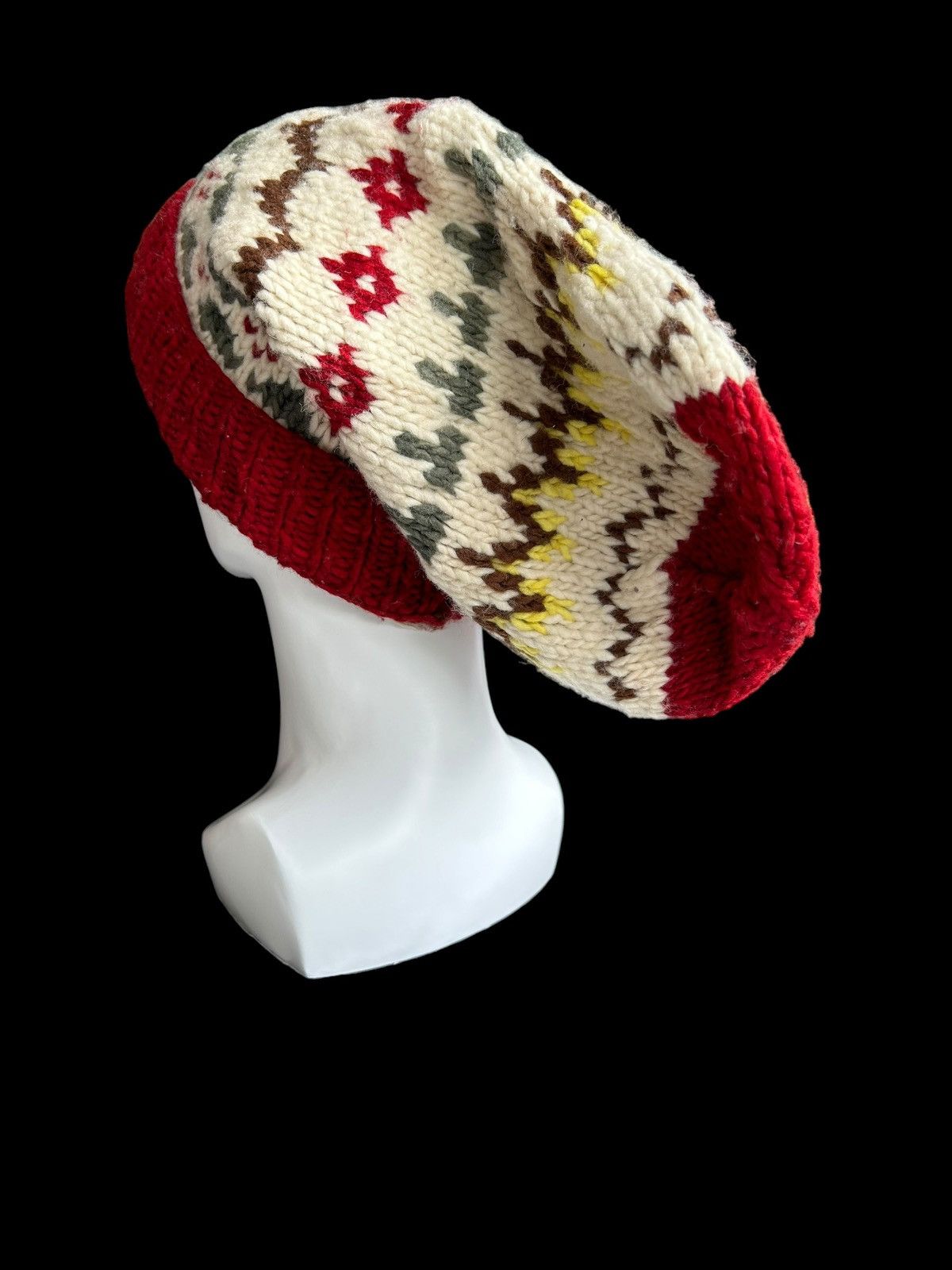 Japanese Brand × Kapital × Vintage Hippies style Crochet Knitted Handmade Long Beanie Hats Size ONE SIZE - 2 Thumbnail