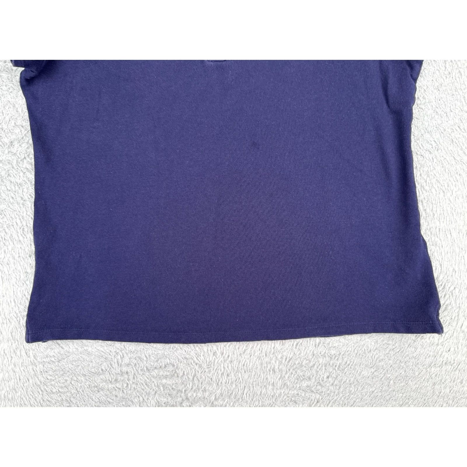 Tommy Hilfiger Tommy Hilfiger Shirt Women Large Blue Cotton Blend Short Sleeve Polo Logo Womens Size L / US 10 / IT 46 - 5 Thumbnail