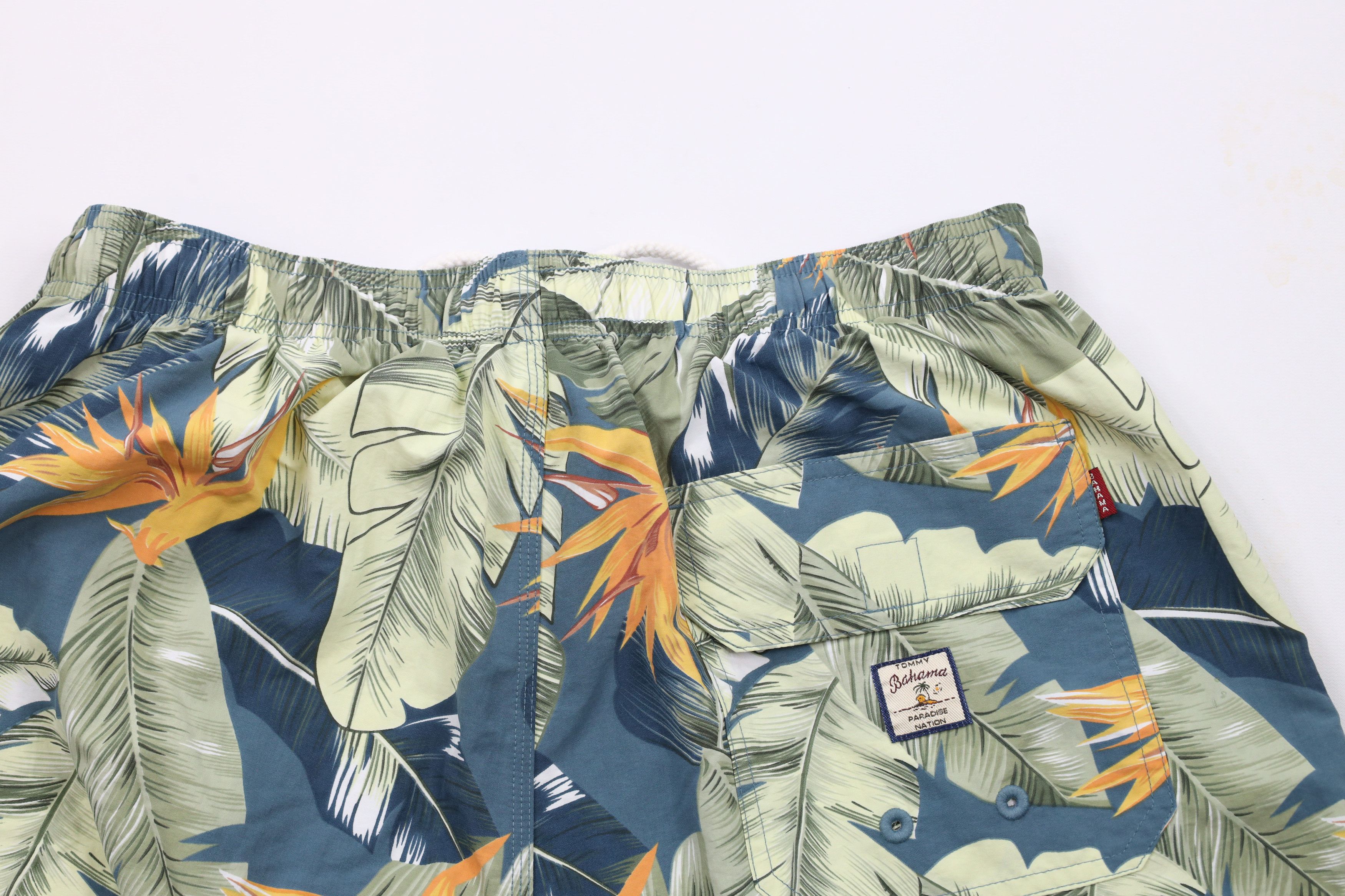 Tommy Bahama × Vintage Tommy Bahama Relax Spell Out Lined Palm Leaves Lined Shorts Size US 34 / EU 50 - 9 Thumbnail