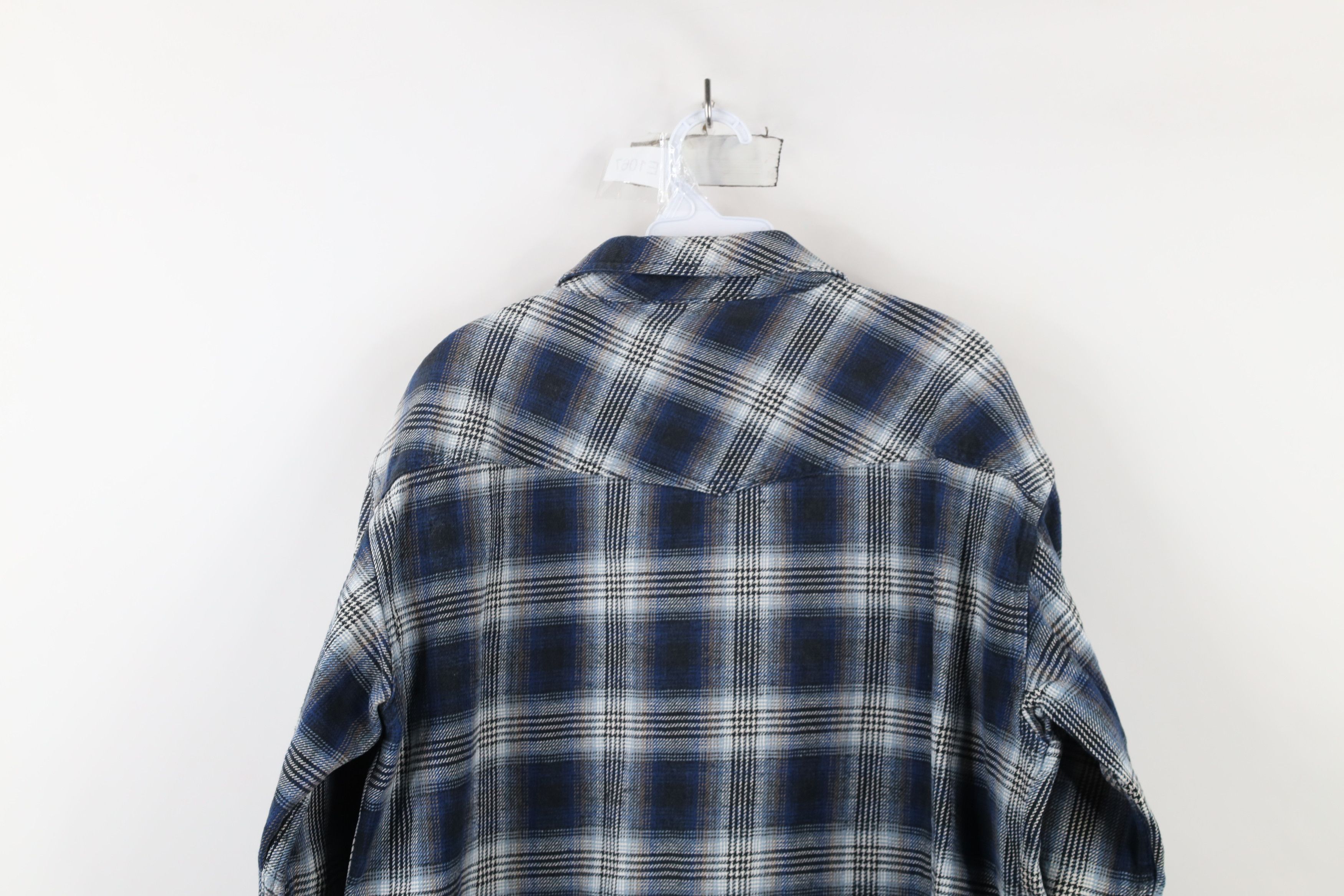 Vintage Vintage 90s Streetwear Cowboy Flannel Snap Button Shirt Size US XL / EU 56 / 4 - 10 Thumbnail