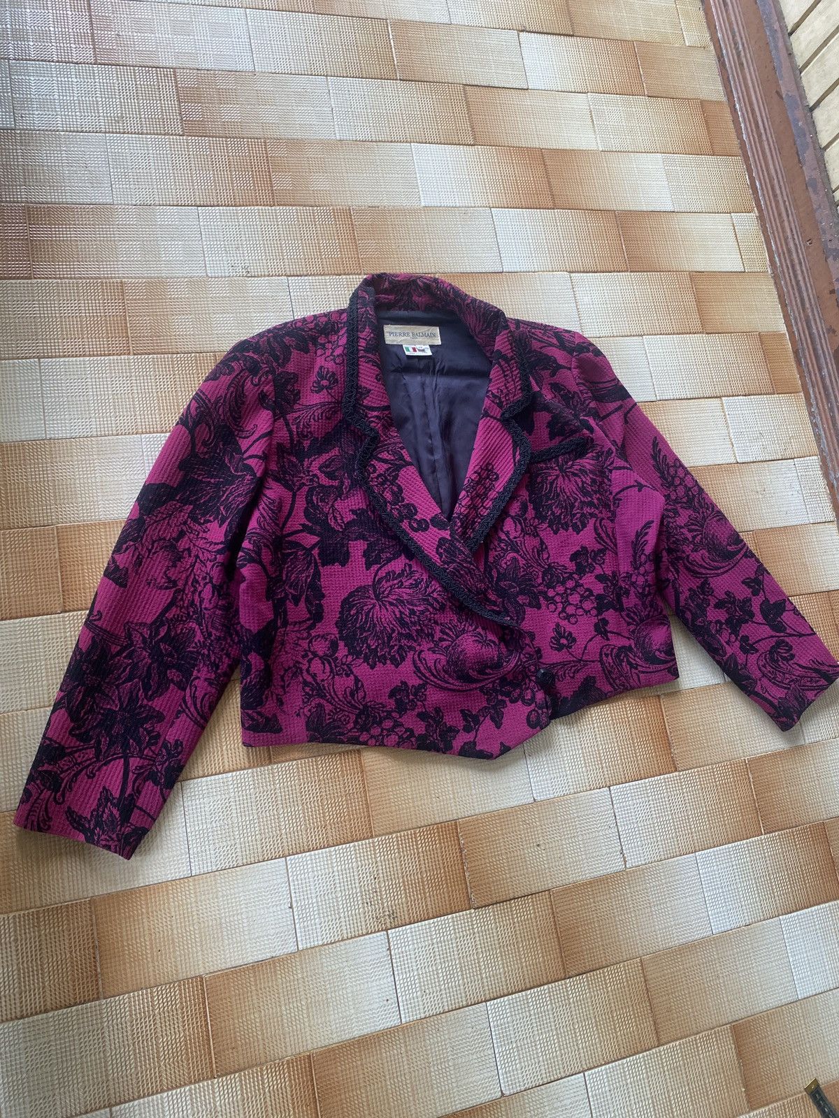Balmain × Pierre Balmain Vintage pierre balmain cropped jacket Size XL / US 12-14 / IT 48-50 - 15 Thumbnail