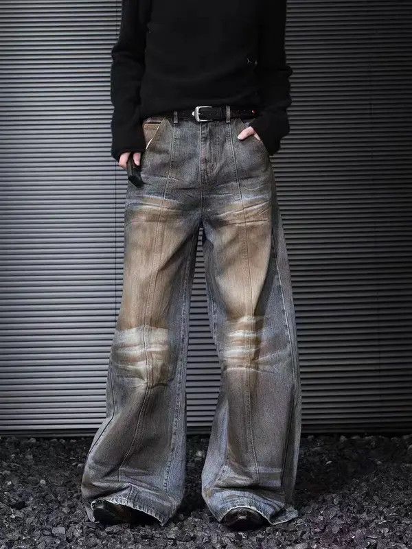 Japanese Brand VIBE Heavy wasteland distressed washed baggy jeans Size US 30 / EU 46 - 6 Thumbnail