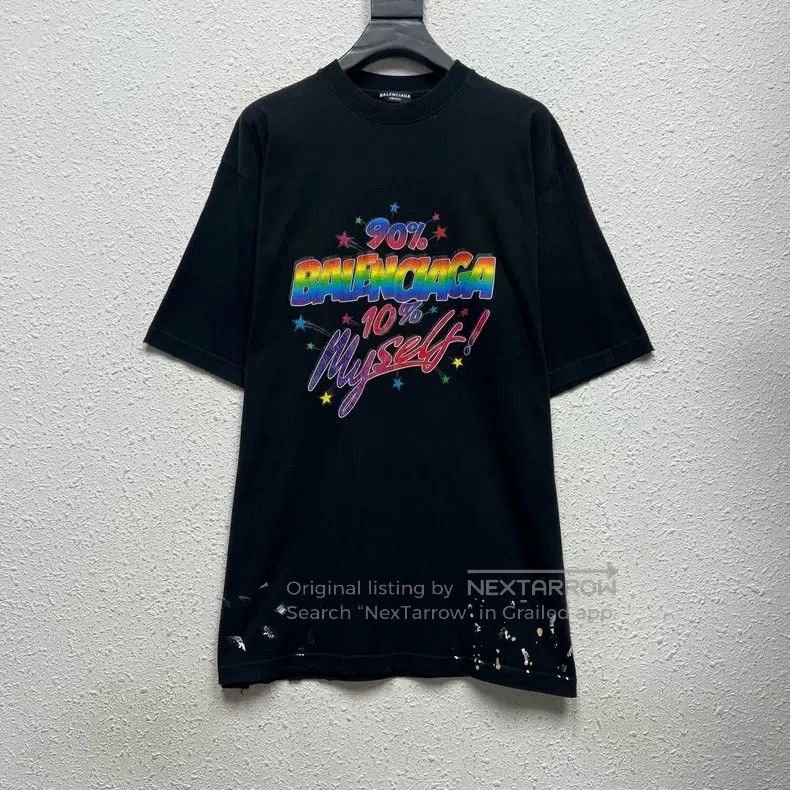 Balenciaga Balenciaga Neon Graffiti Splash Short Sleeve T-Shirt Size/ Size US XS / EU 42 / 0 - 1 Thumbnail