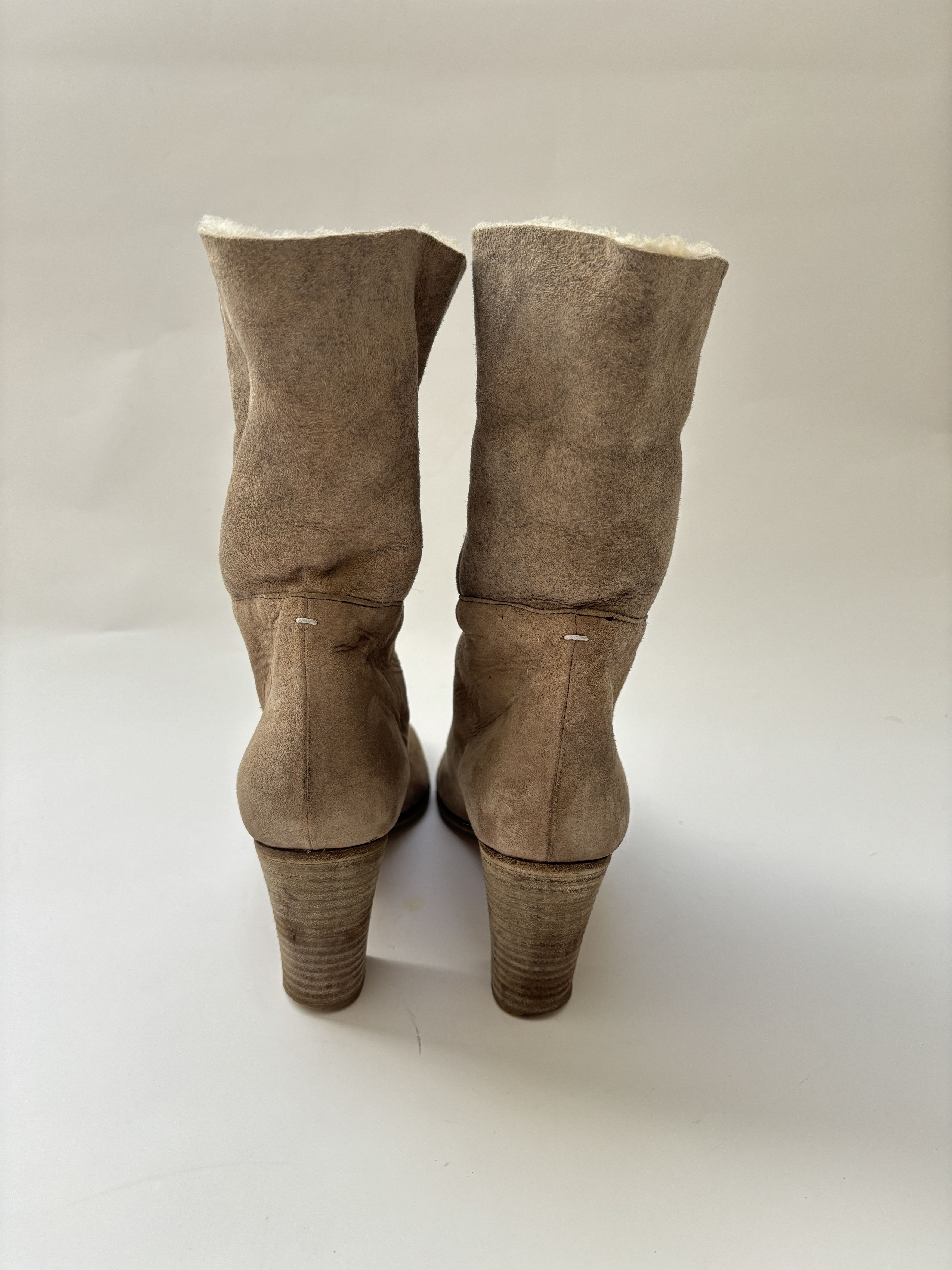 Maison Margiela ⚡️QUICK SALE⚡️Maison Margiela Shearling Beige Mid Boots Size US 10 / IT 40 - 5 Thumbnail