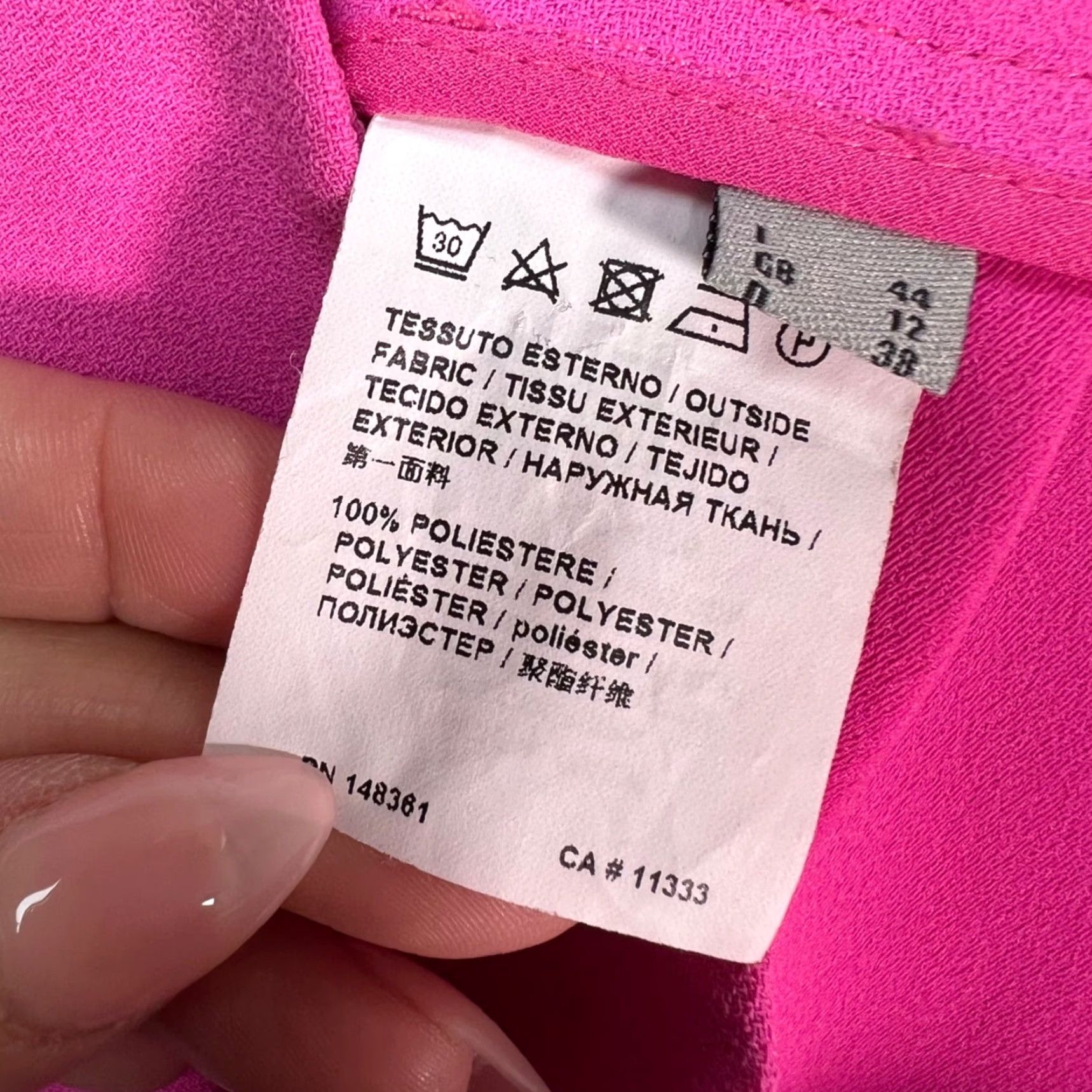 Pinko PINKO Pants Womens 8 High-Waist Tapered Polyester Made In Italy Pink Dress Pants Womens 8 Inseam 28 in Paperwork? Size 30" / US 8 / IT 44 - 6 Thumbnail
