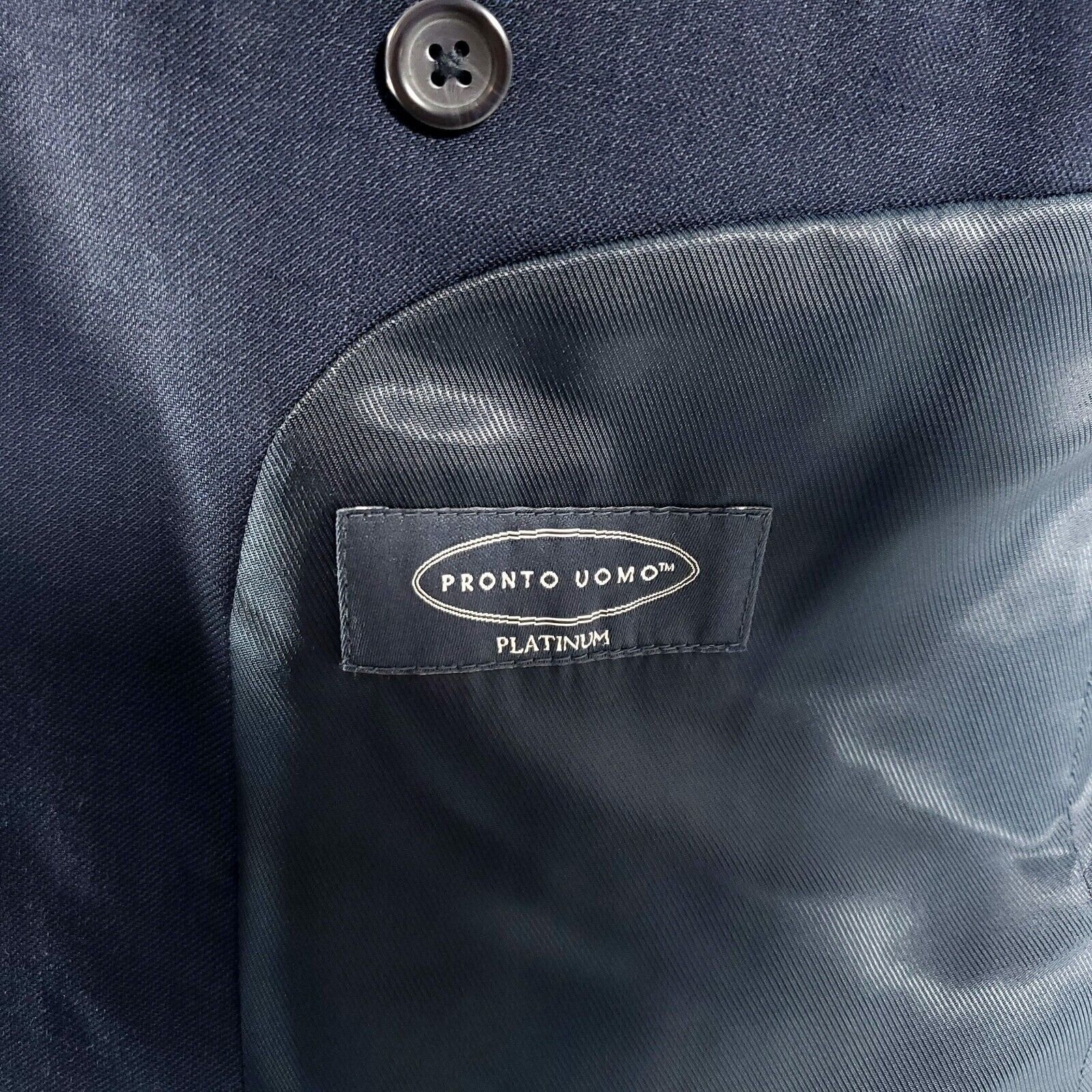Pronto Uomo Pronto Uomo Platinum Wool 2 Button 2 Piece Suit 42S Blue 39/ Size 42S - 8 Thumbnail