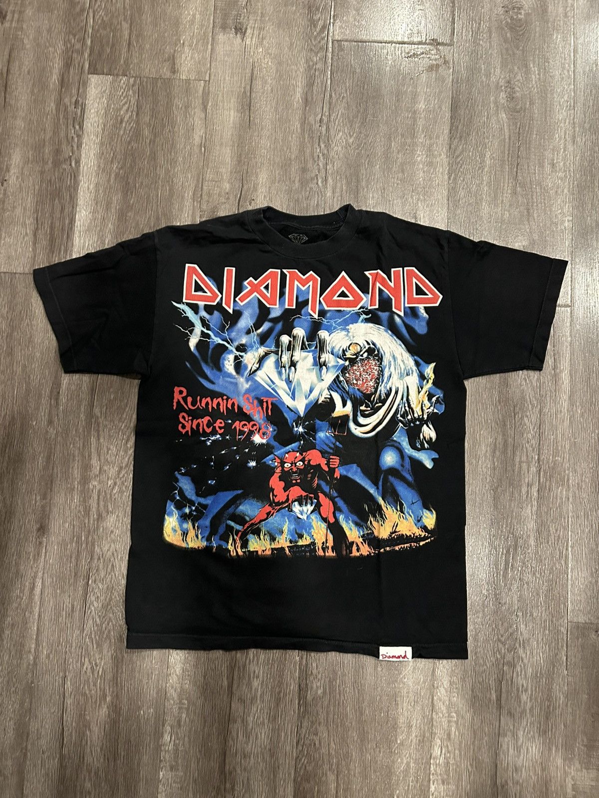 Diamond Supply Co. Vintage Diamond Iron Maiden “The Number of the Beast” Tee Size US M / EU 48-50 / 2 - 1 Thumbnail