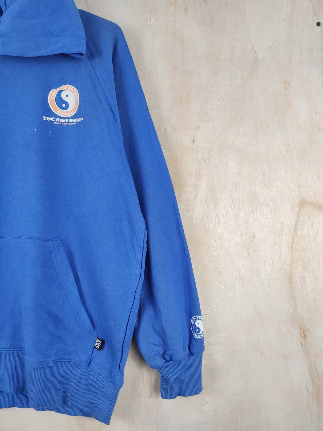 Japanese Brand T&C Surf Designs Blue Hoodie Sweatshirts #S2480 Size US L / EU 52-54 / 3 - 12 Thumbnail