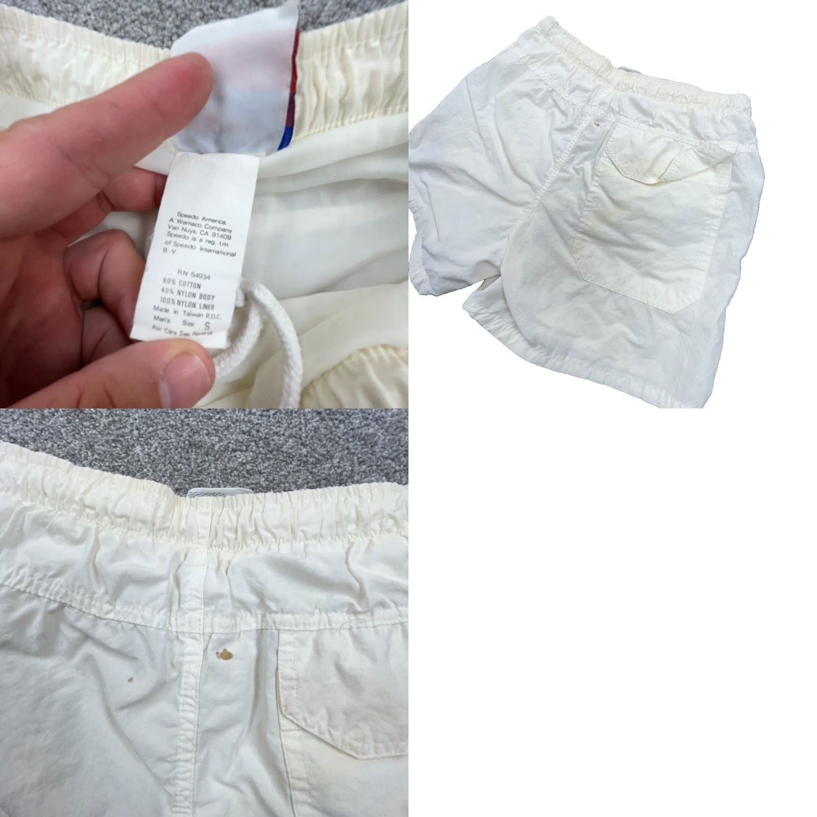 Speedo VINTAGE Speedo White Figure Skating Shorts Women XS Small 1989 World Tour Champs 80s USA Size 32" / US 10 / IT 46 - 8 Thumbnail