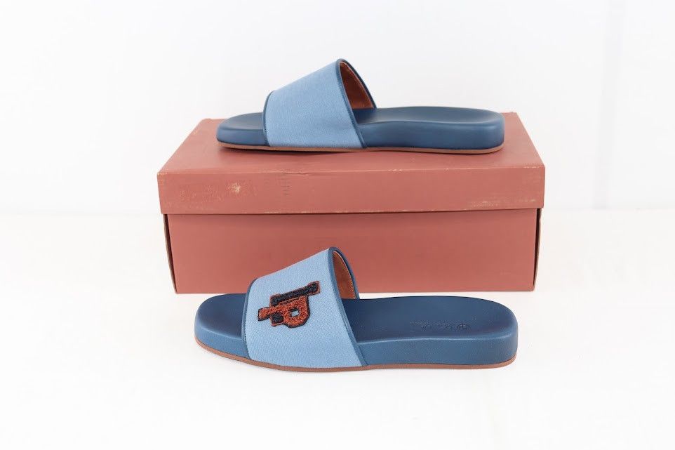 Loro Piana o1rshd1 LP College Walk Sea-Slide in Blue Size US 9 / EU 42 - 13 Thumbnail