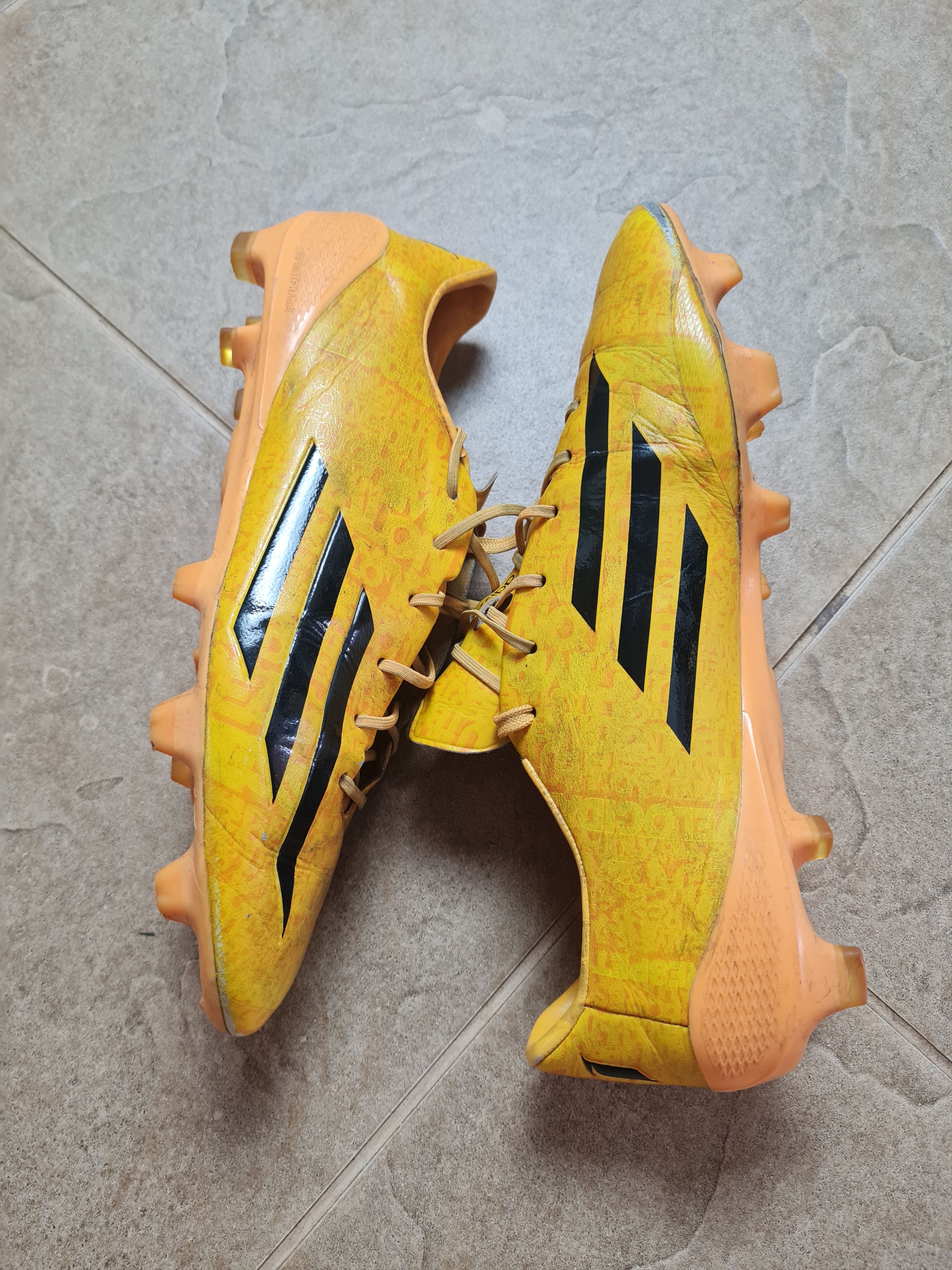 Adidas F50 adiZero TRX FG Soccer Cleats Solid Gold Messi