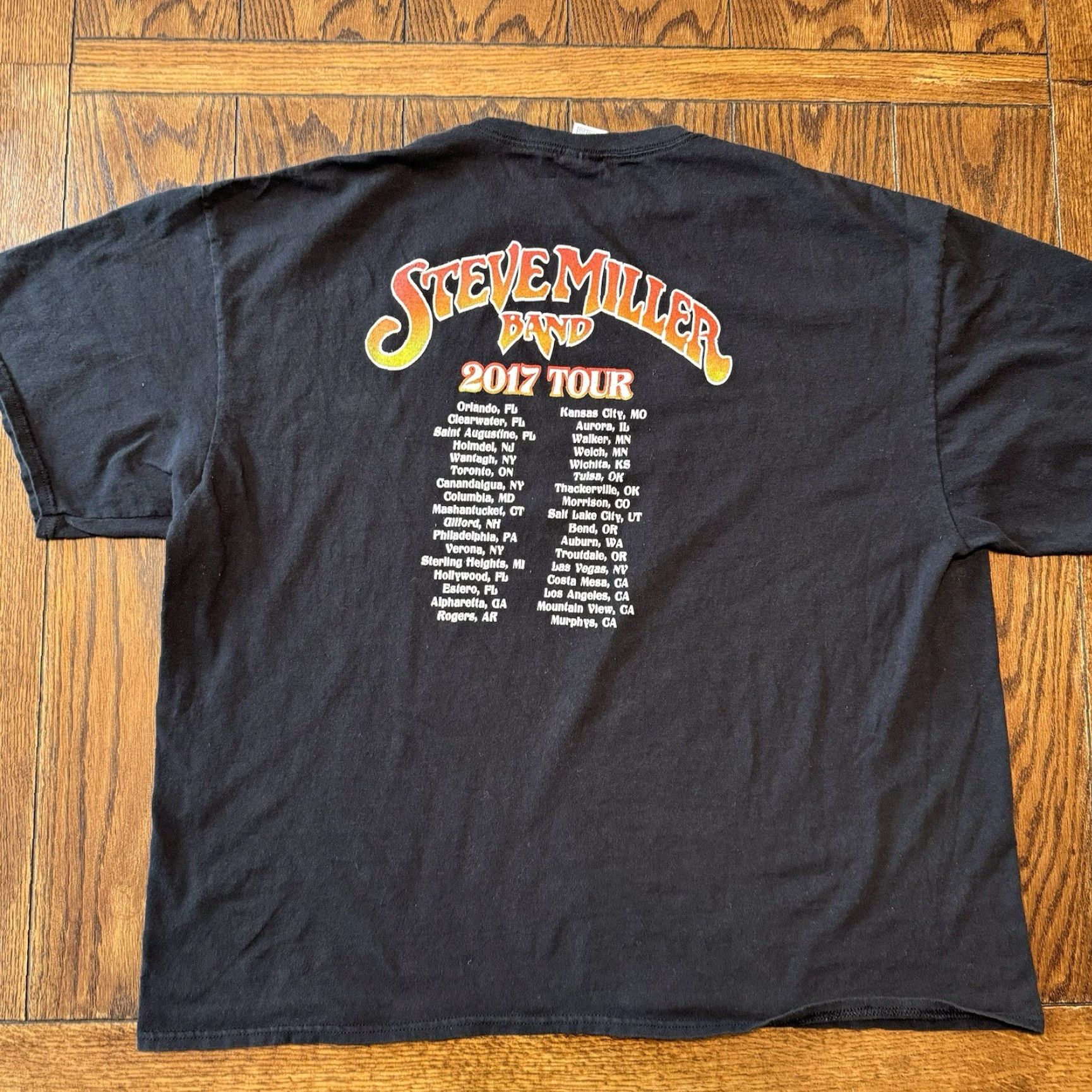 Vintage Steve Miller Band T Shirt Men's 3XL Black Concert Tour 2017 Double Sided Size US XXL / EU 58 / 5 - 6 Thumbnail