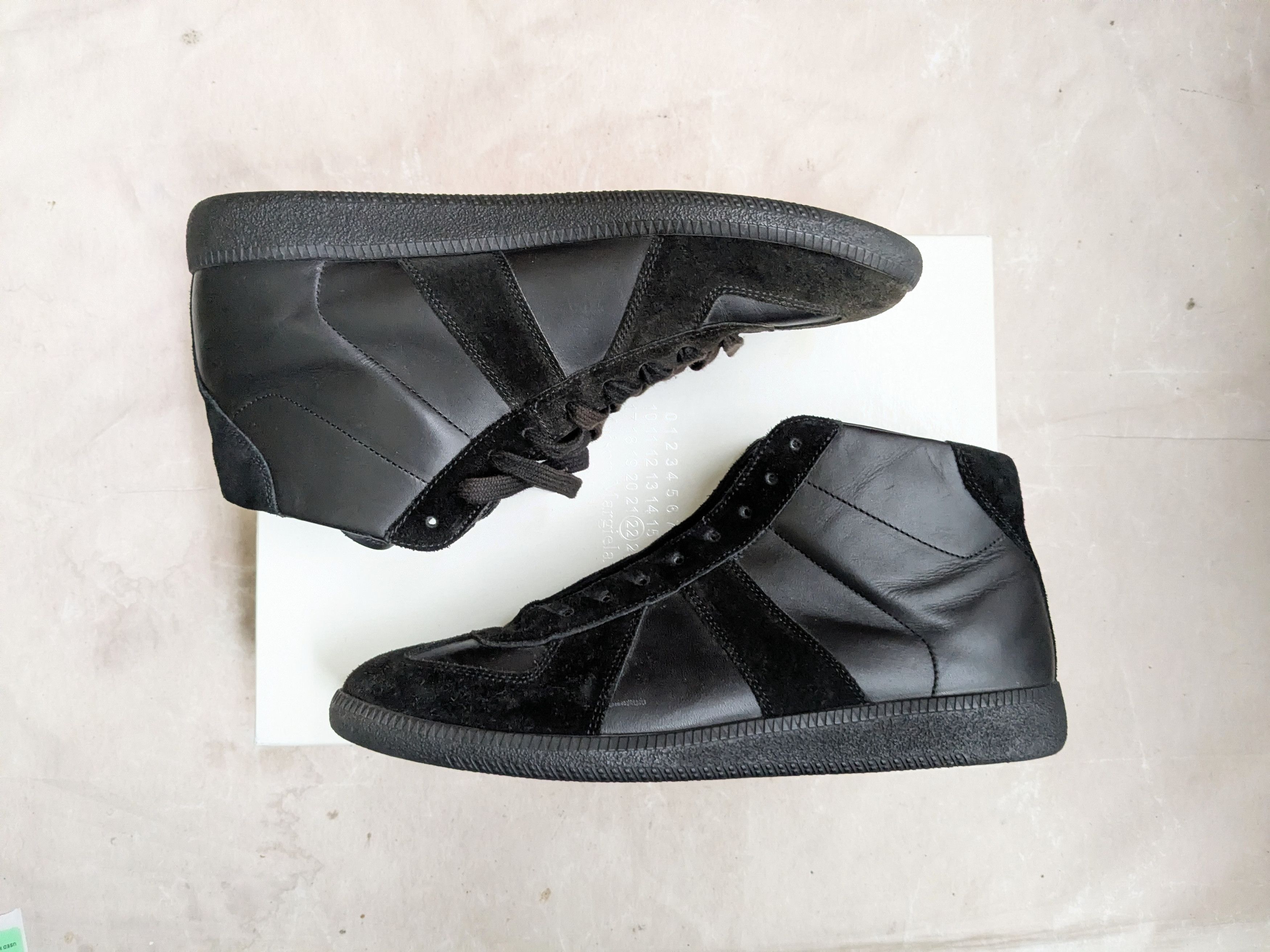 Maison Margiela Maison Margiela GAT Replica Black 11 44 High Tops Size US 11 / EU 44 - 1 Thumbnail