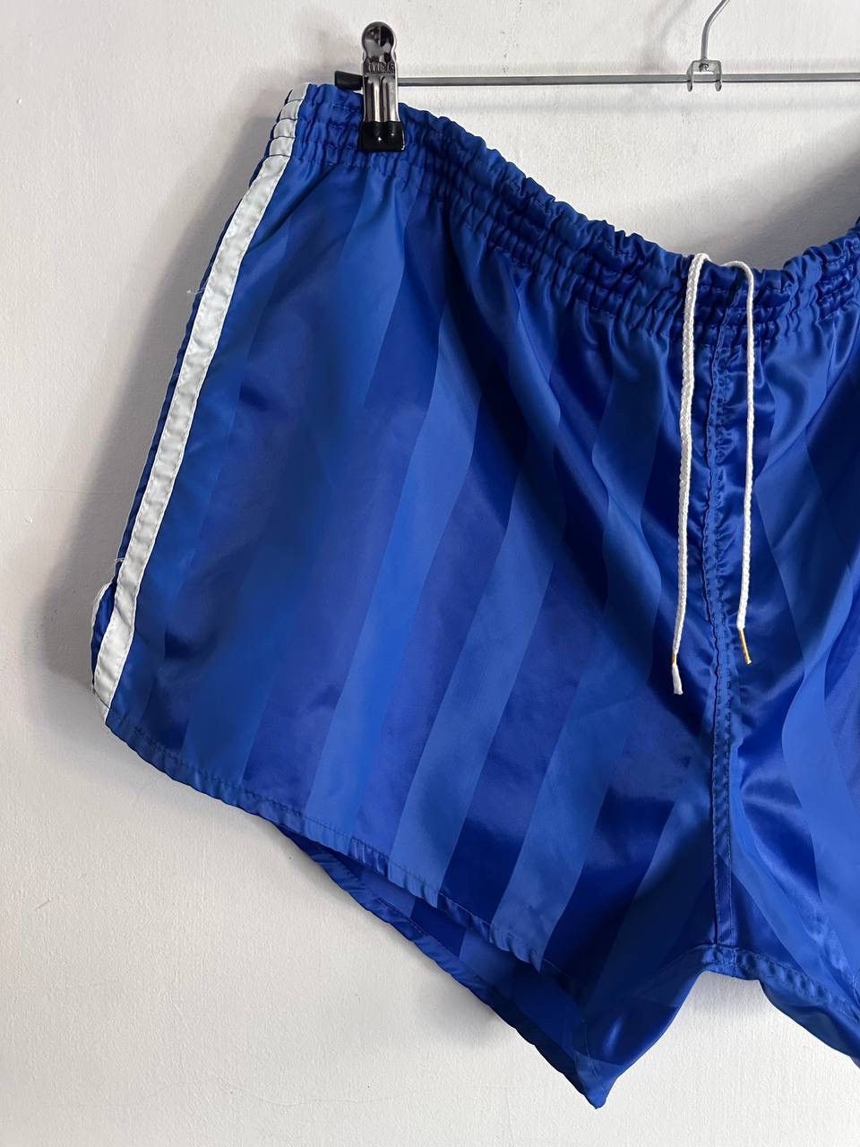 Adidas Vintage adidas 90s West Germany Shorts Blue Striped Nylon Size US 36 / EU 52 - 4 Thumbnail