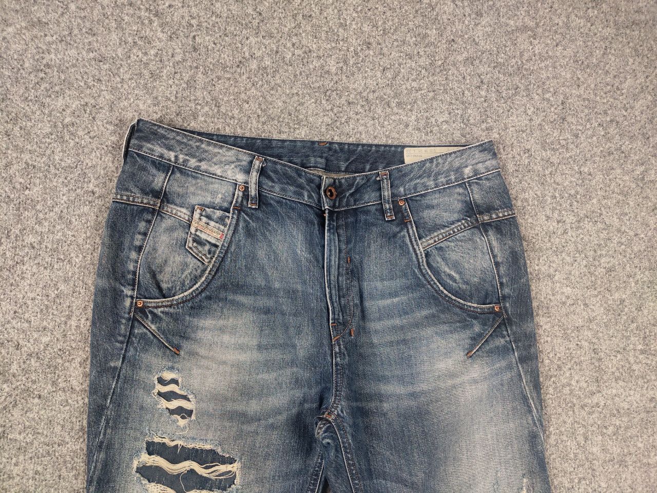 Diesel Diesel fayza relaxed low waist Distressed Denim Blue Jeans Size US 32 / EU 48 - 4 Thumbnail
