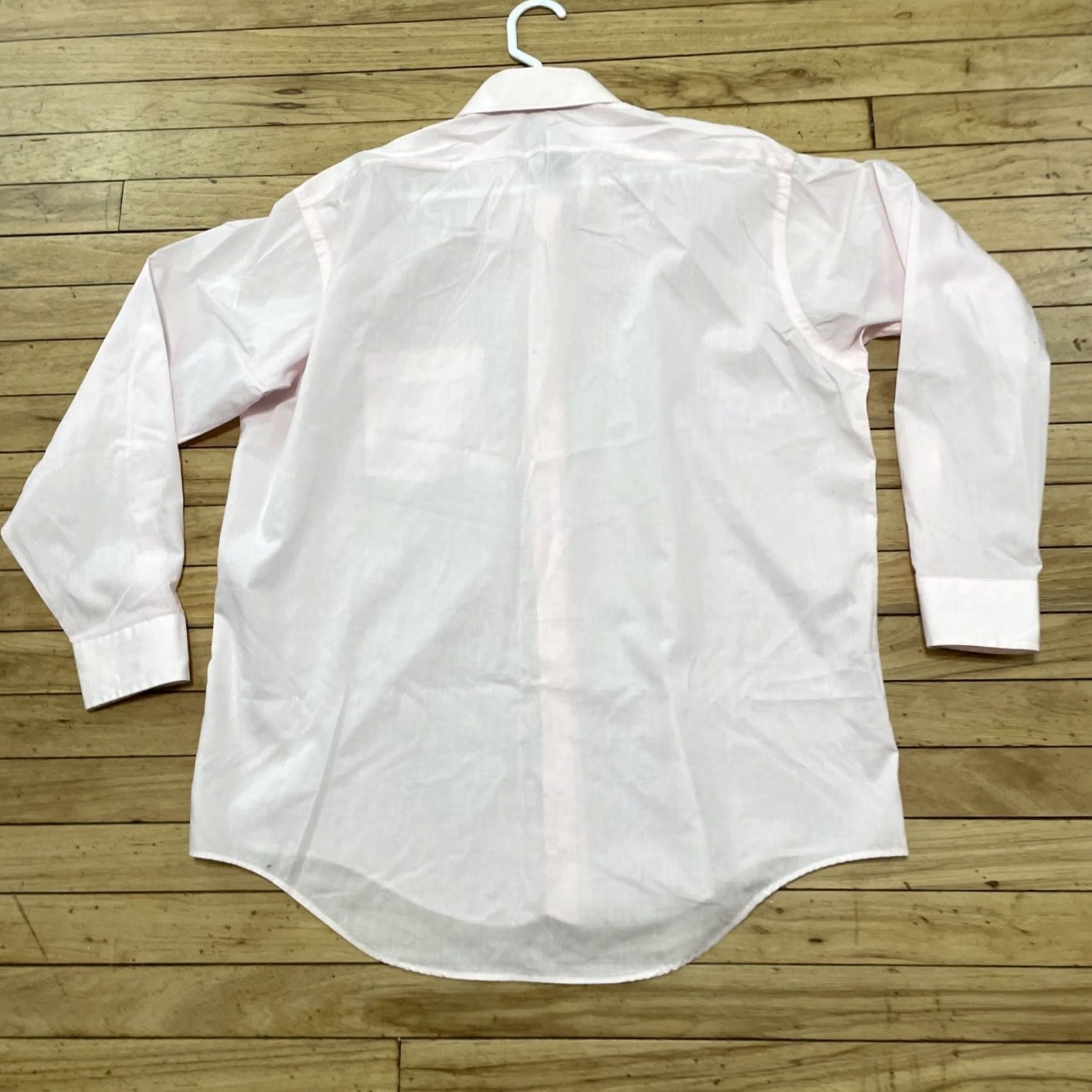 Arrow VINTAGE Arrow Bradstreet Dress Shirt Men 17 32/33 Light Pink EUC 70s 80s USA Shirt Men Size 46R - 3 Thumbnail