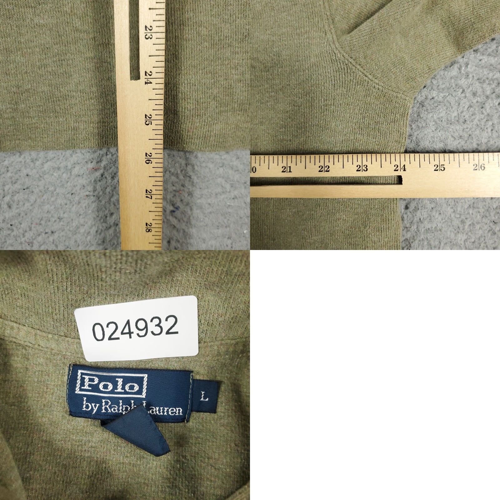 Ralph Lauren Ralph Lauren Beige Mens Large Pony 1/4 Zip Pullover Sweater Casual Long Sleeve Cotton Size US L / EU 52-54 / 3 - 8 Thumbnail