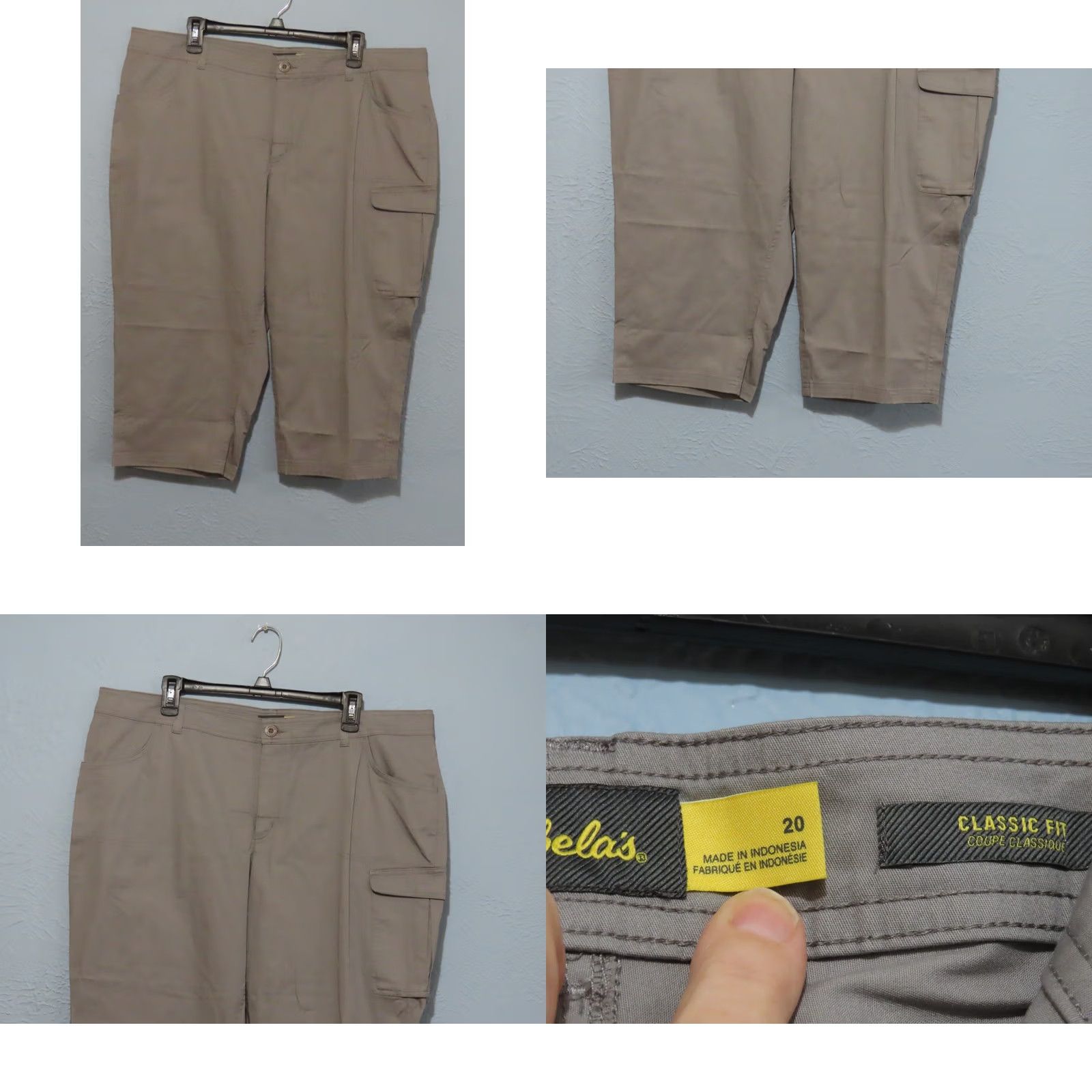 Vintage Cabela'S Pants Womens 20 Gray Lot Women Capri Cargo Khaki NWOT Size 42" / US 20 - 8 Thumbnail