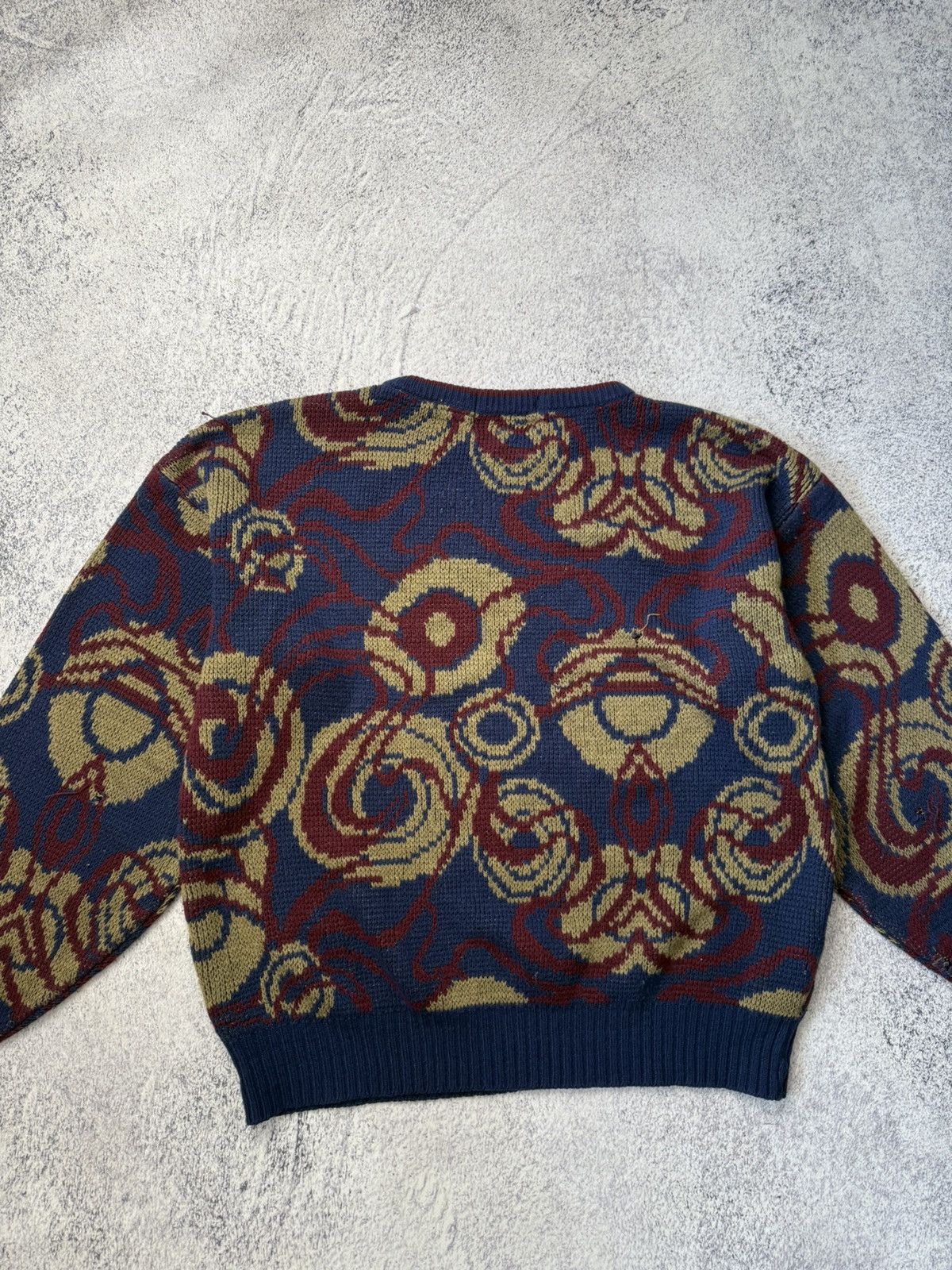 Japanese Brand VINTAGE Uniform Code Mens Crew Neck Geometric Sweater Y2K Size US L / EU 52-54 / 3 - 18 Thumbnail