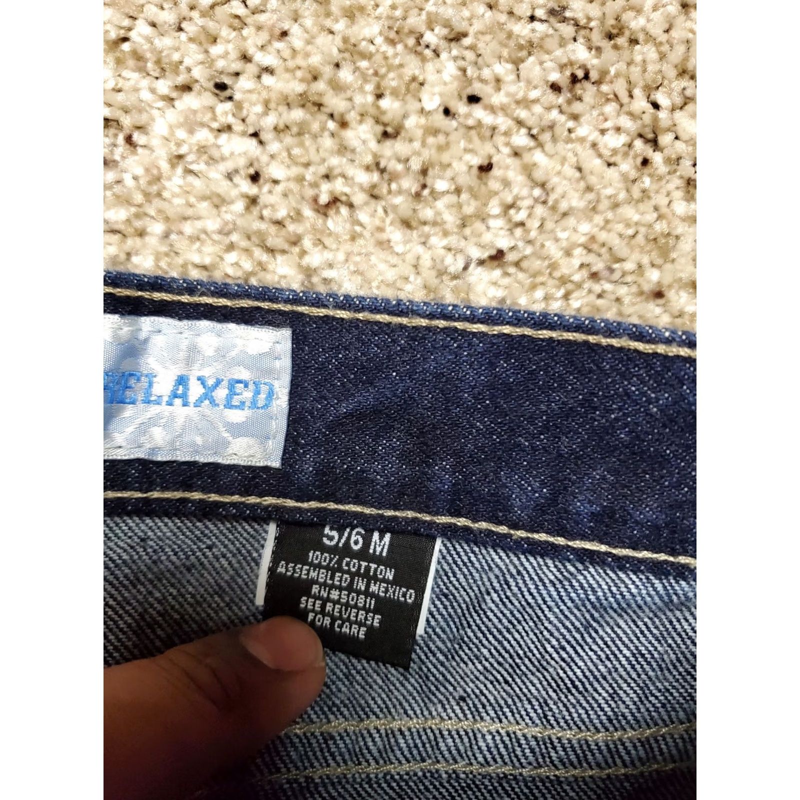 Anchor Blue VINTAGE Anchor Blue Jeans 5/6M Junior Blue Baggy Straight Leg Dark Wash Y2K Jeans Womens 90s Grunge Size 27" / US 4 / IT 40 - 5 Thumbnail