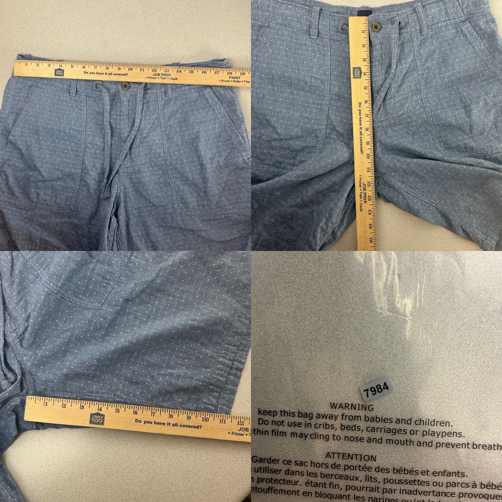 Gap Gap Fatigue Dot Shorts Mens 36 Blue Polka Dot Cotton Drawstring 960008-00 Size US 36 / EU 52 - 8 Thumbnail