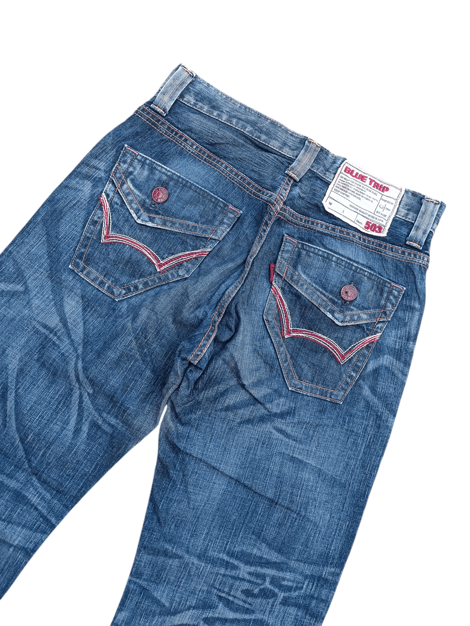 Edwin × Japanese Brand Vintage Edwin 503 Bootcut Whiskers Faded Denim Size US 30 / EU 46 - 20 Thumbnail