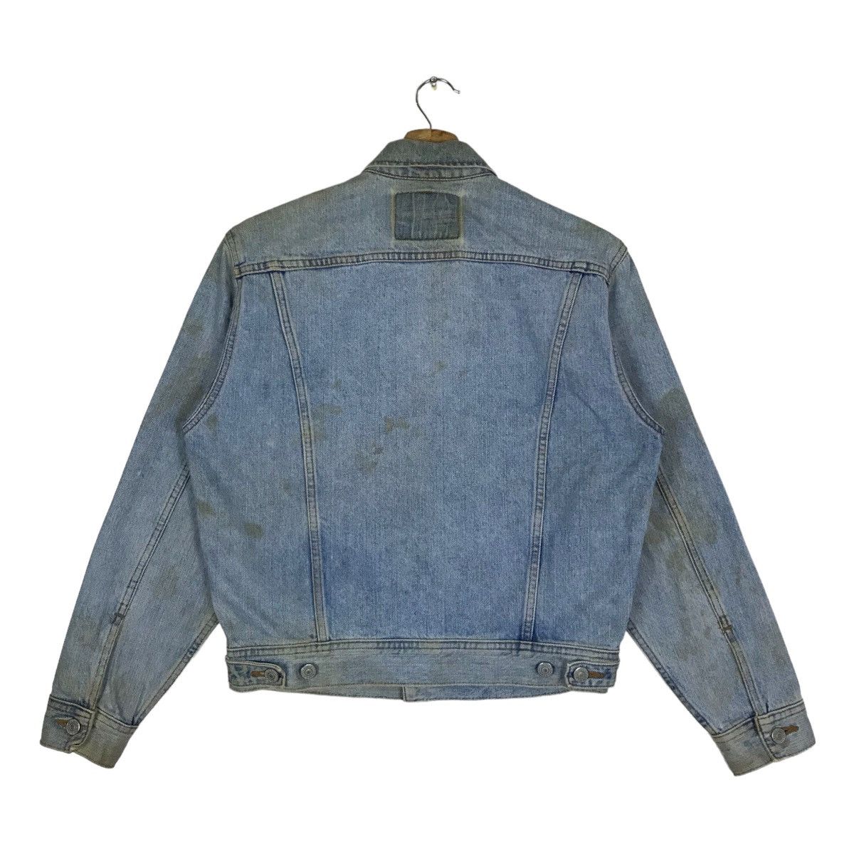Edwin Vintage Edwin Disstressed Stains Denim Trucker Jacket Size US S / EU 44-46 / 1 - 7 Thumbnail