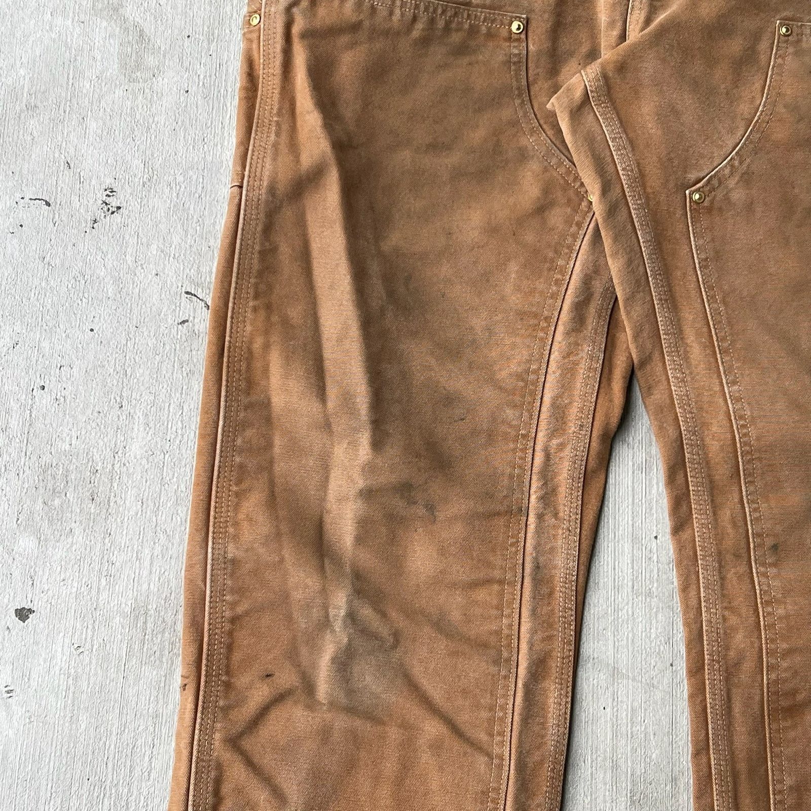 Carhartt × Vintage Carhartt brown double knee work wear carpenter pants Size US 32 / EU 48 - 8 Thumbnail